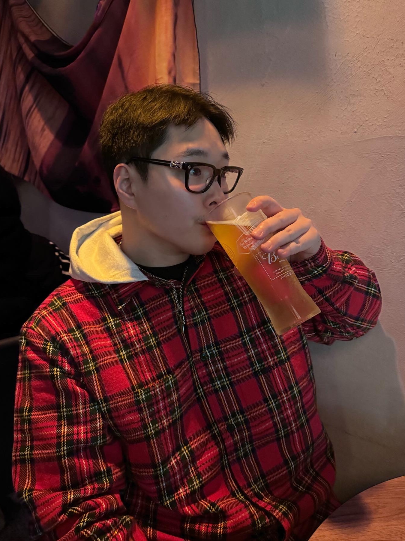 Supreme Tartan Flannel Hooded Shirt Red - 23FW 착용 스타일