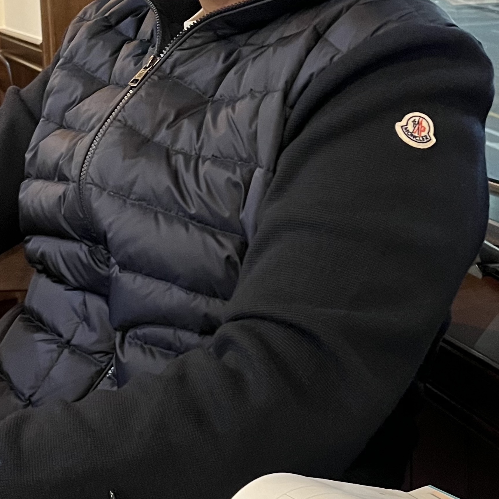 Moncler Padded Wool Cardigan Black - 23FW 착용 스타일