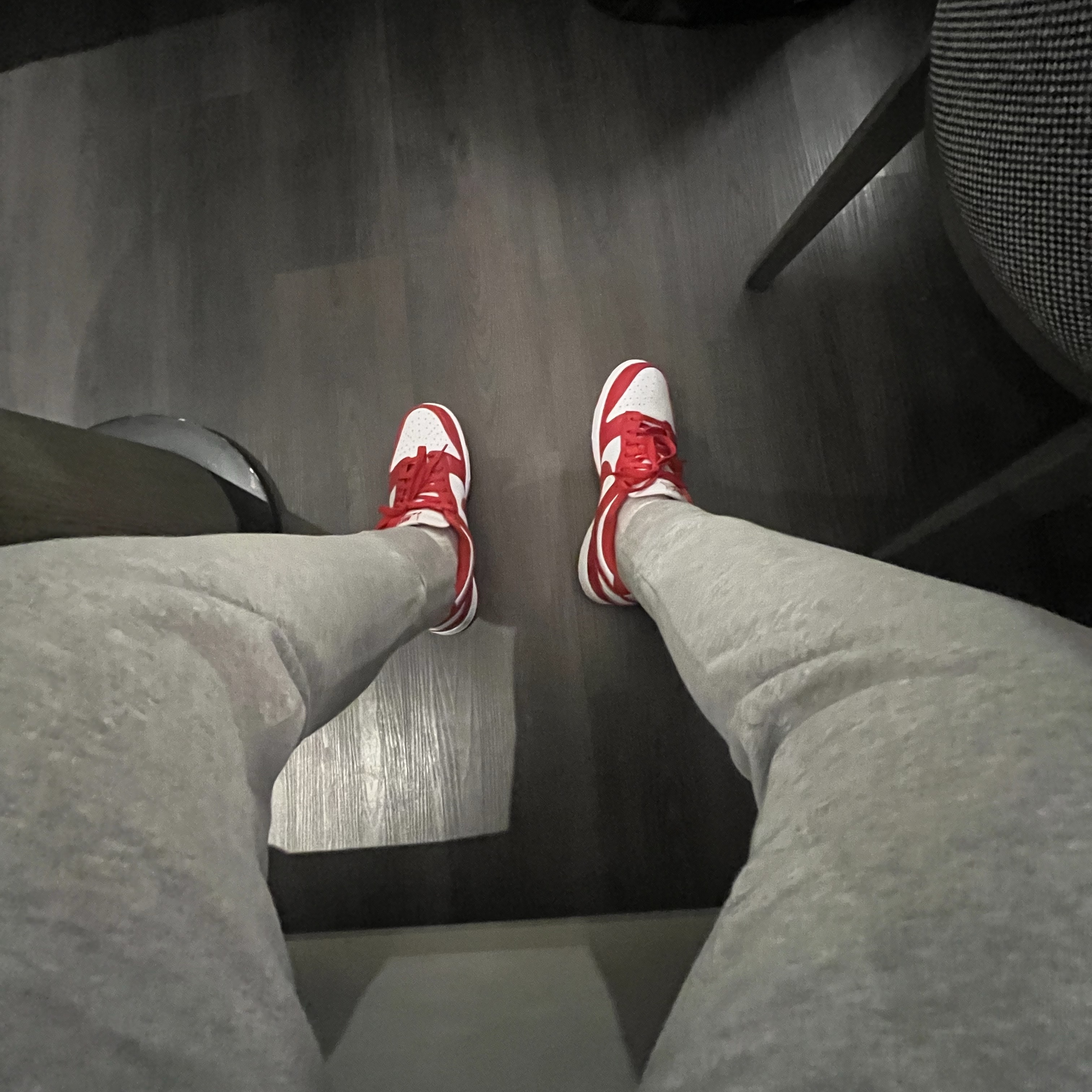 Nike Dunk Low SP White and University Red 2023 착용 스타일
