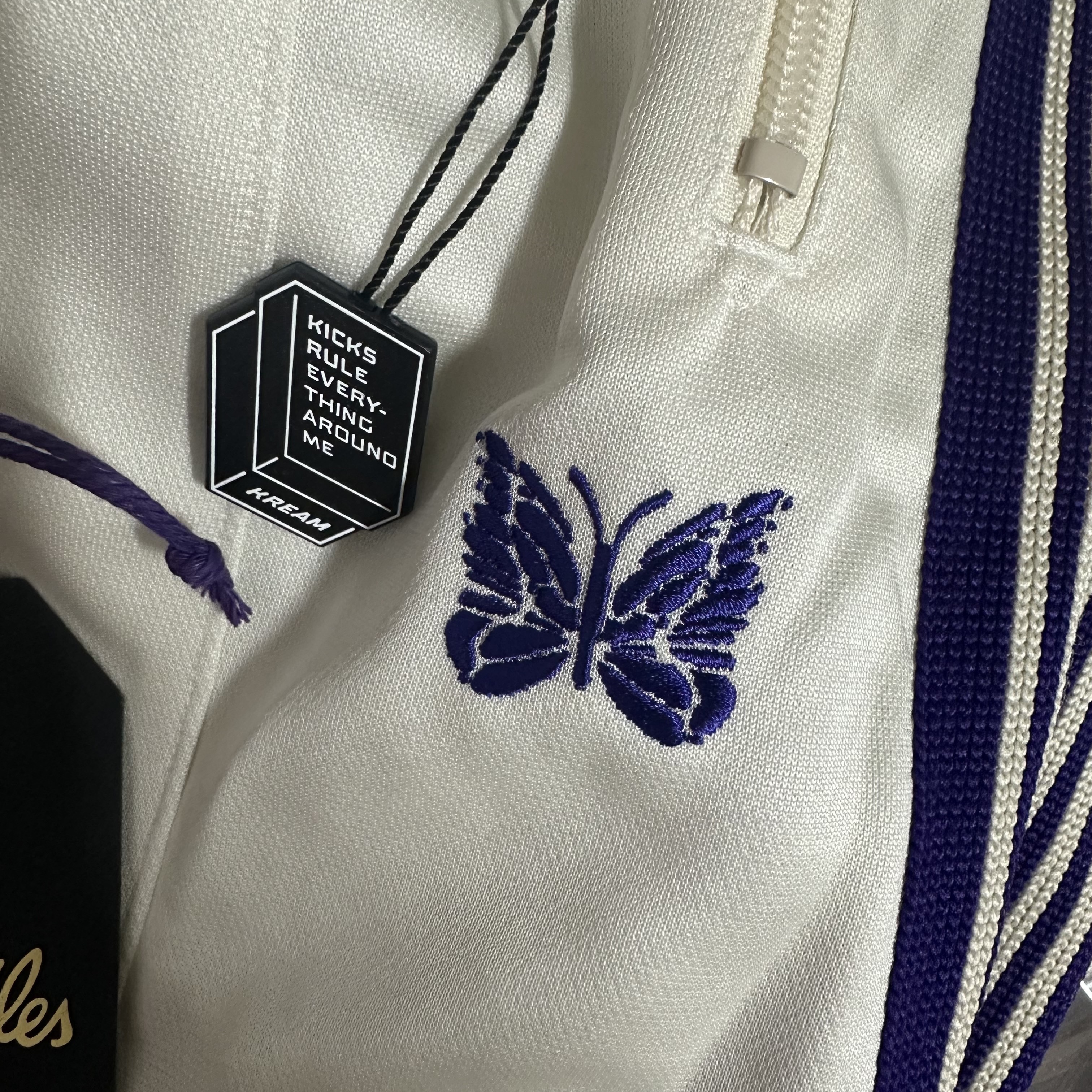 Needles H.D. Track Pants Poly Smooth Ice White 착용 스타일