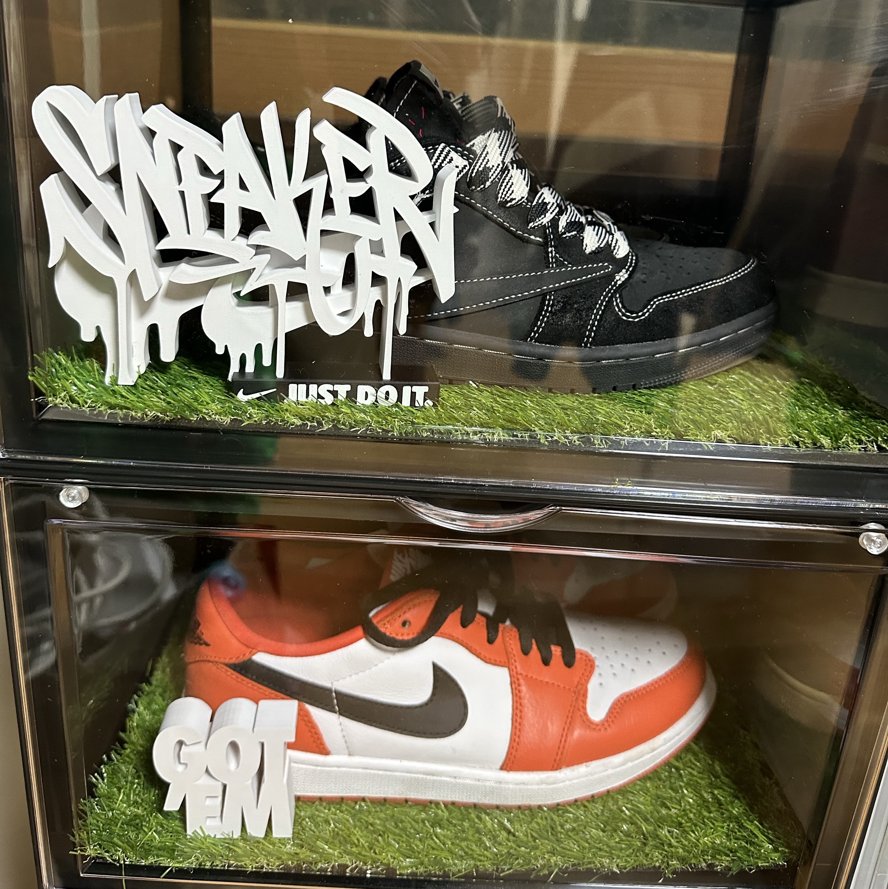 Jordan 1 x Travis Scott Retro Low OG SP Black Phantom, Jordan 1 Low OG Starfish 착용 스타일
