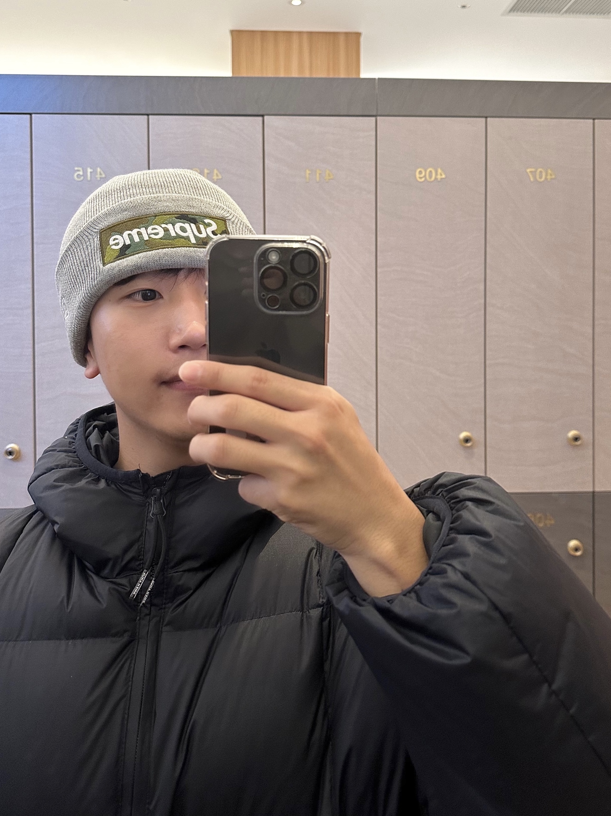 Supreme New Era Box Logo Beanie Heather Grey - 23FW 착용 스타일