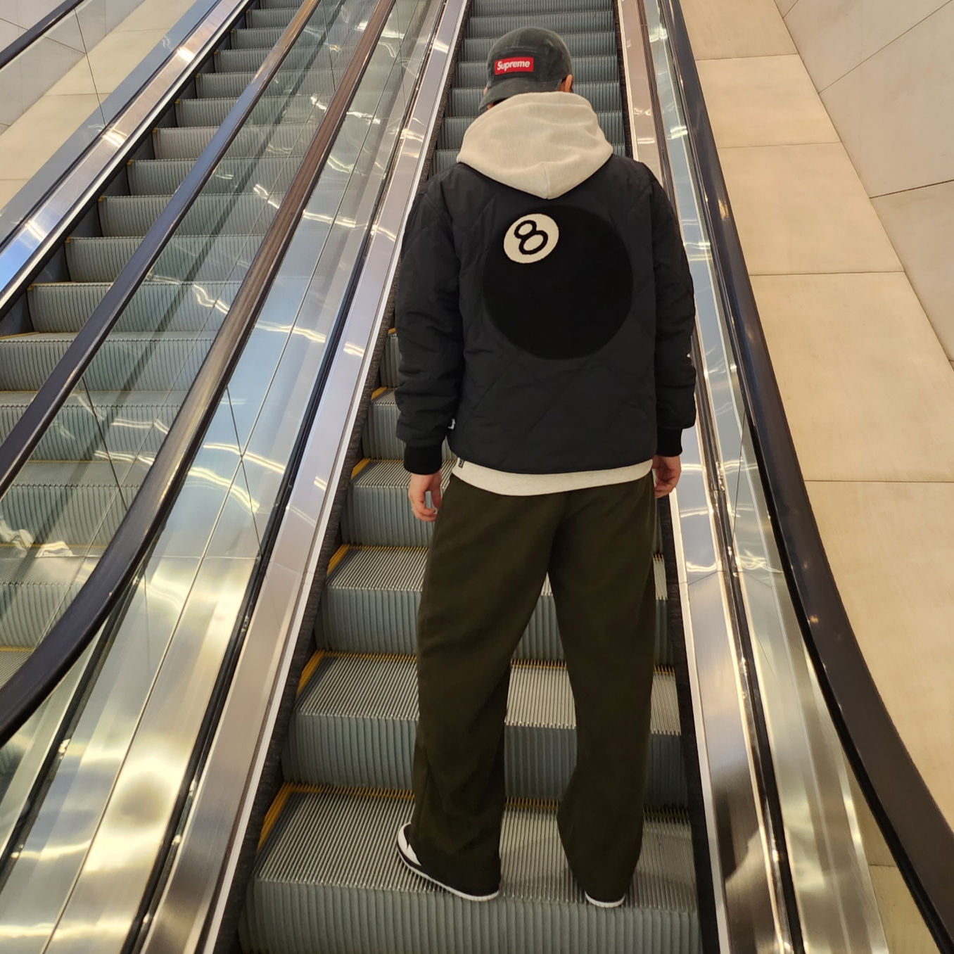 Supreme Corduroy Camp Cap Grey - 23FW, IAB Studio Hoodie Dual Gray 착용 스타일