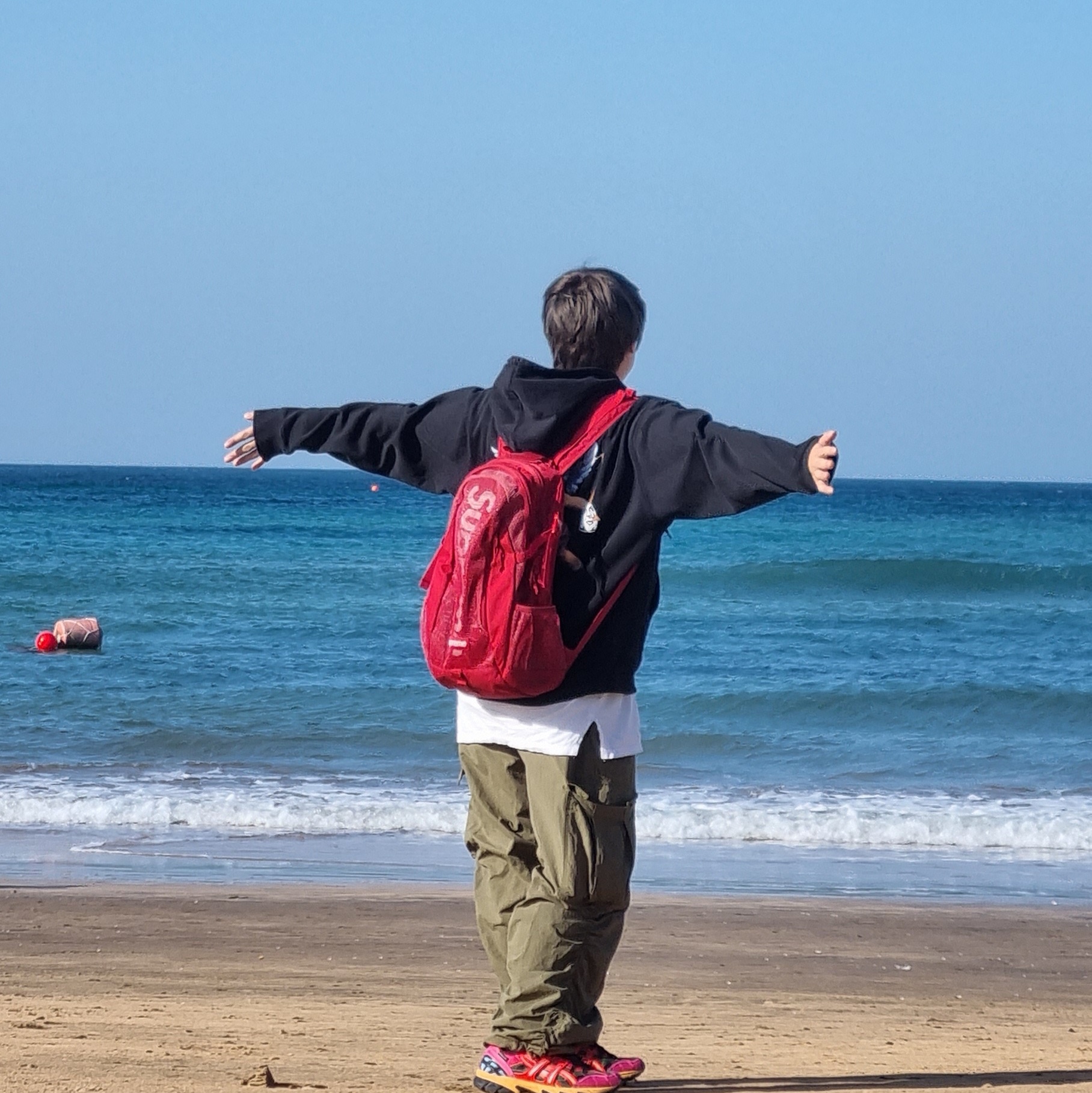 Asics x Andersson Bell Gel-Sonoma 15-50 Bright Rose Evergreen, Supreme Backpack Dark Red - 20SS 착용 스타일 - 2