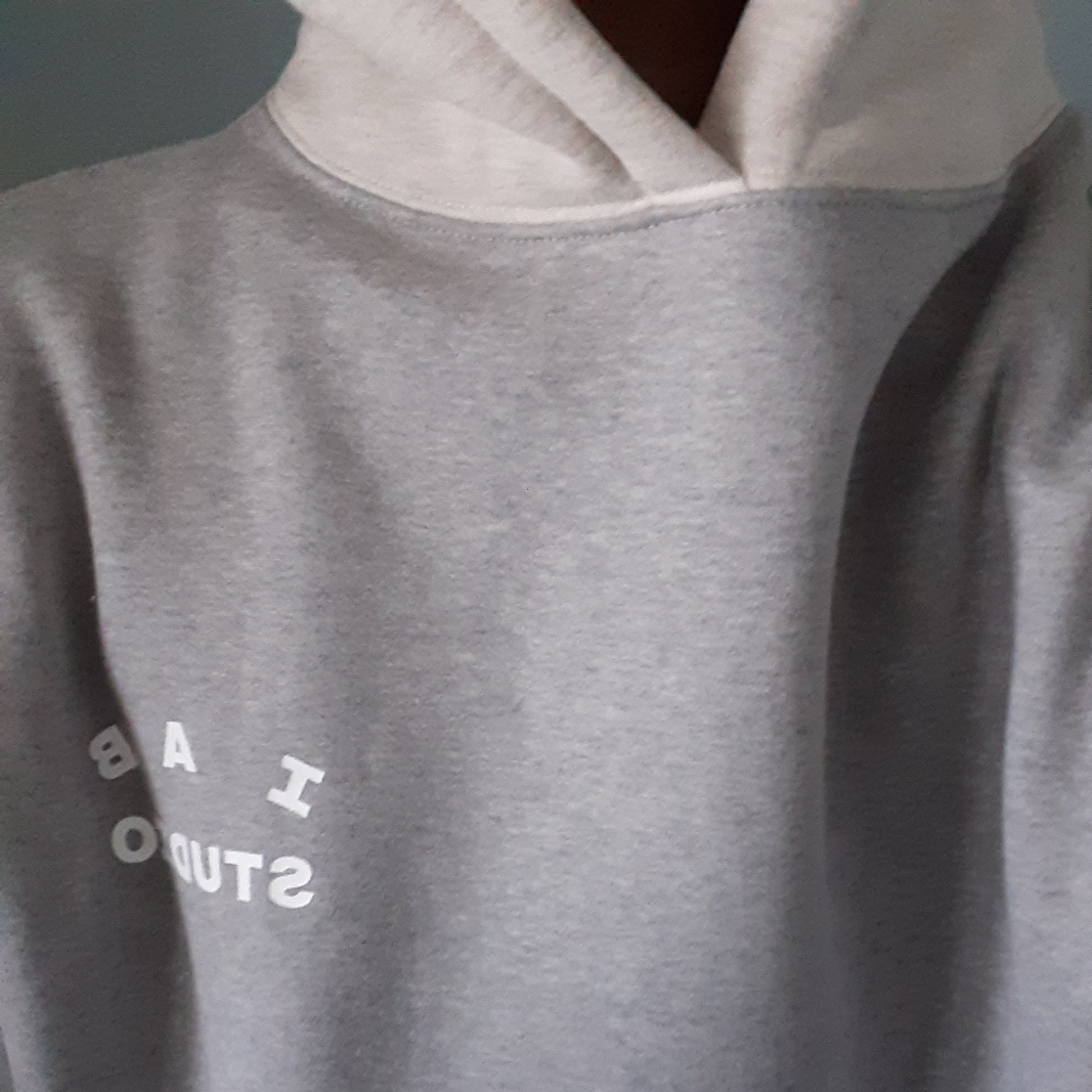 IAB Studio Hoodie Dual Gray 착용 스타일