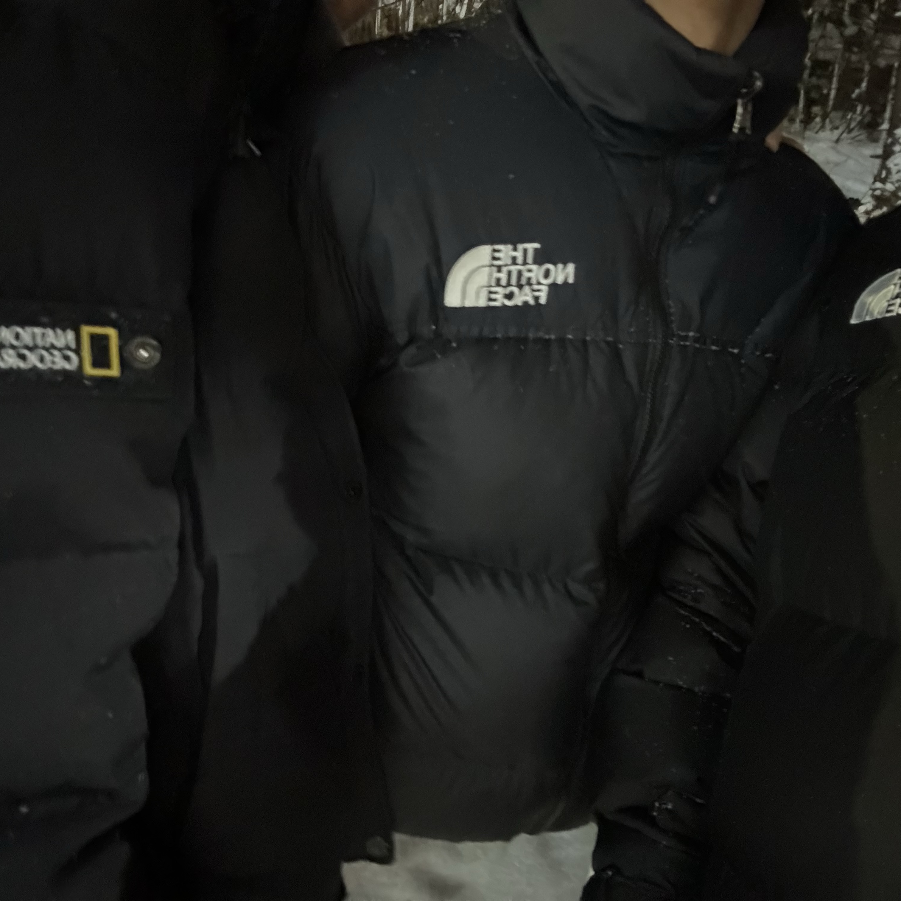 The North Face 1996 Retro Nuptse Down Jacket TNF Black 착용 스타일 - 2