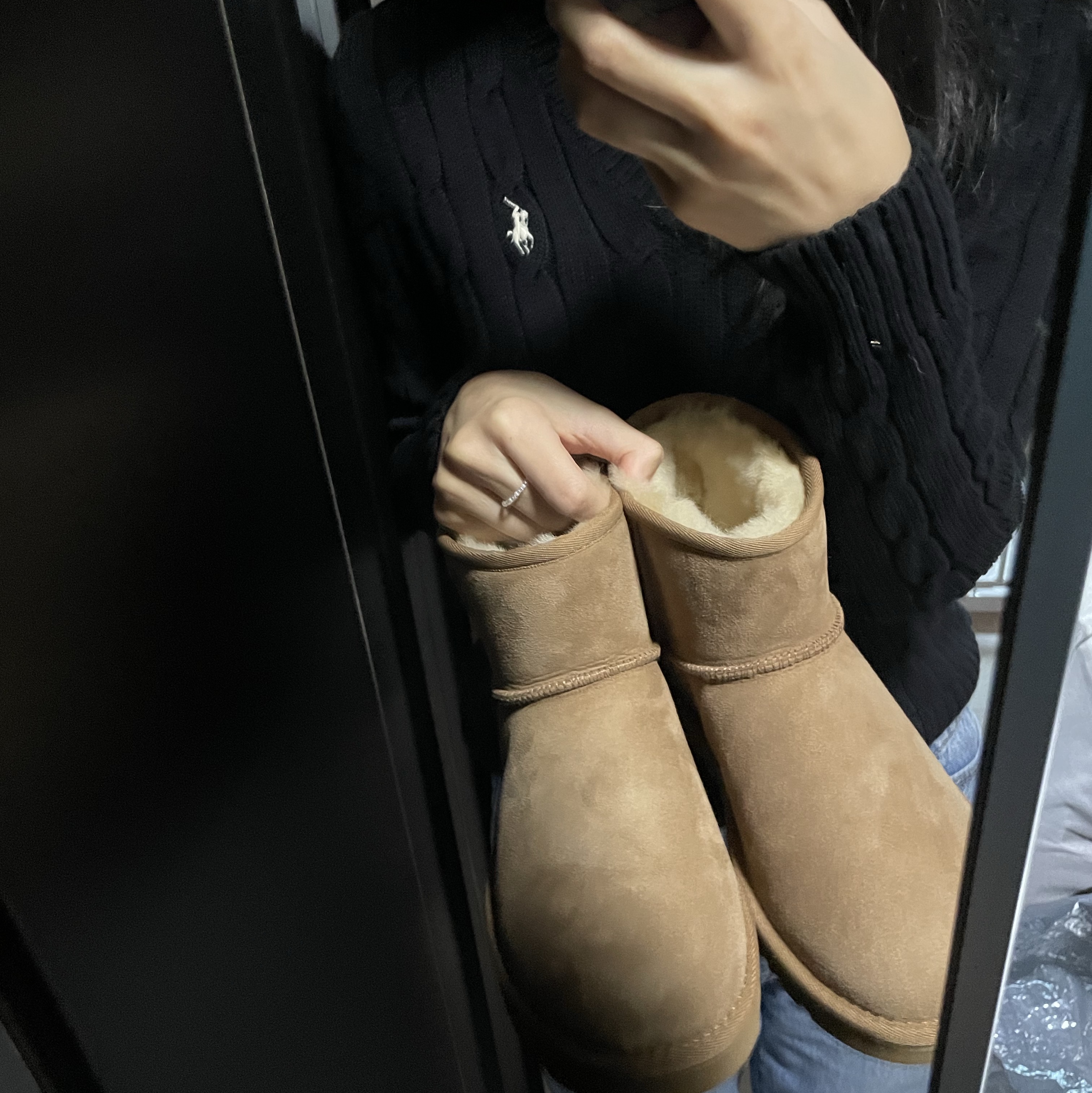 (W) UGG Classic Mini II Boots Chestnut 착용 스타일