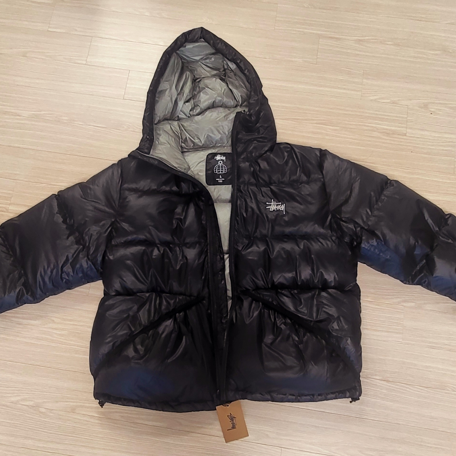 Stussy Down Parka Micro Ripstop Phantom Black 착용 스타일