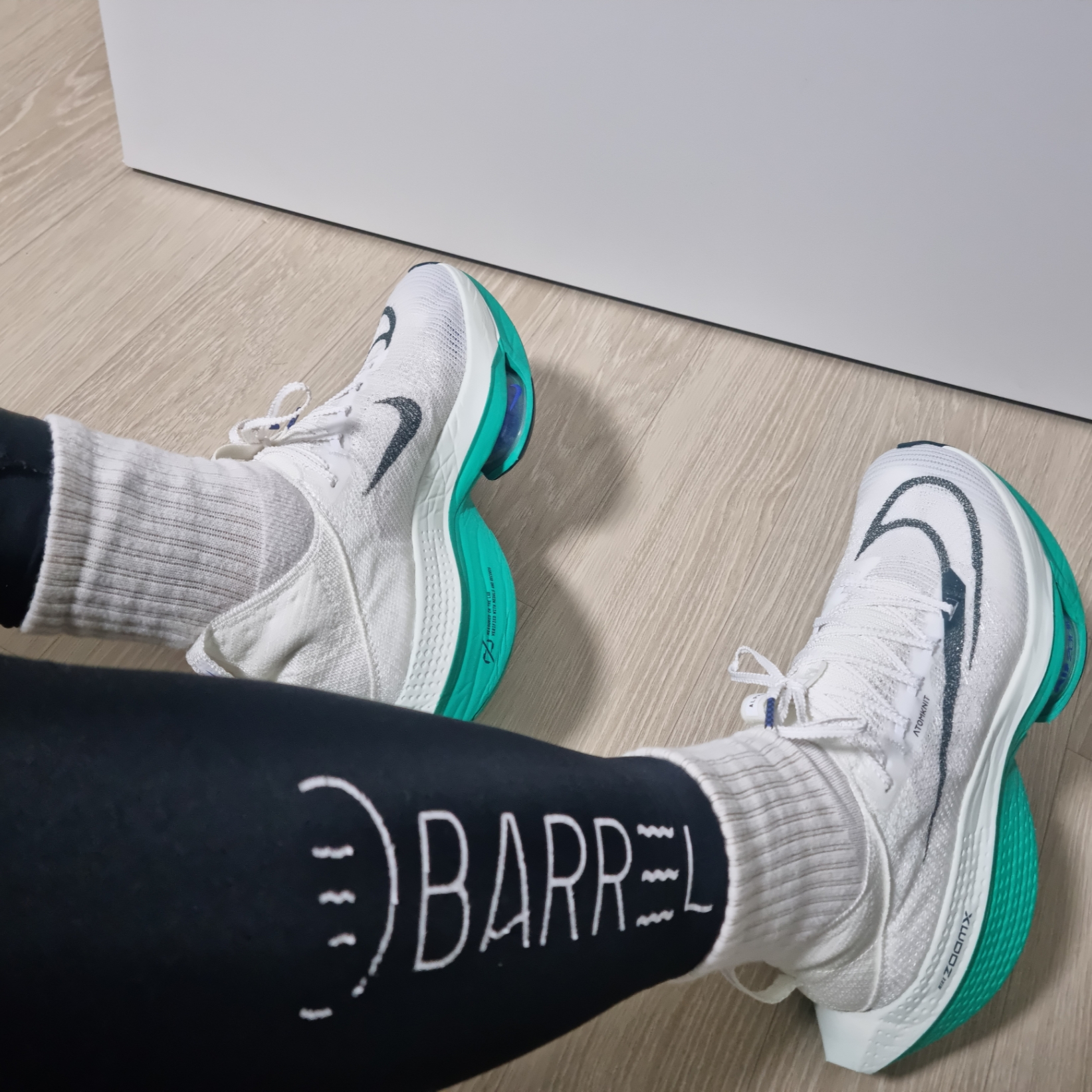 Nike Air Zoom Alphafly Next% 2 White Clear Jade 착용 스타일