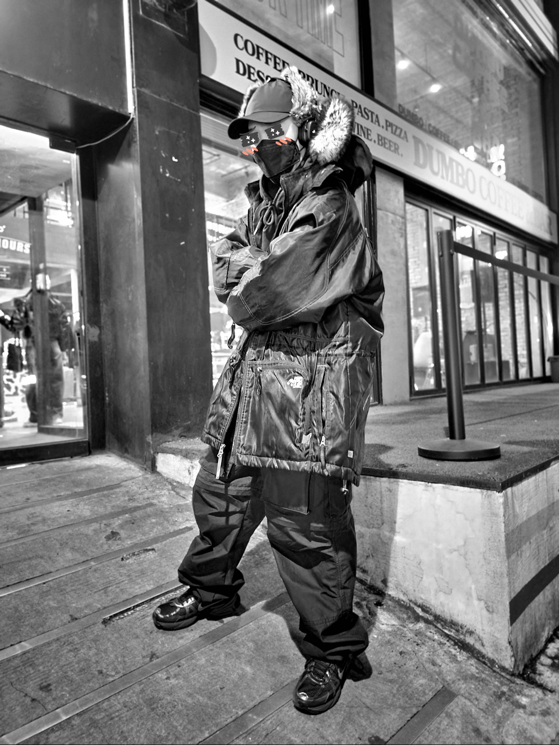 Palace Gore-Tex Dog Ear 6-Panel Black - 23FW, Palace Tri-Chenille Hood Black - 20SS 착용 스타일 - 1