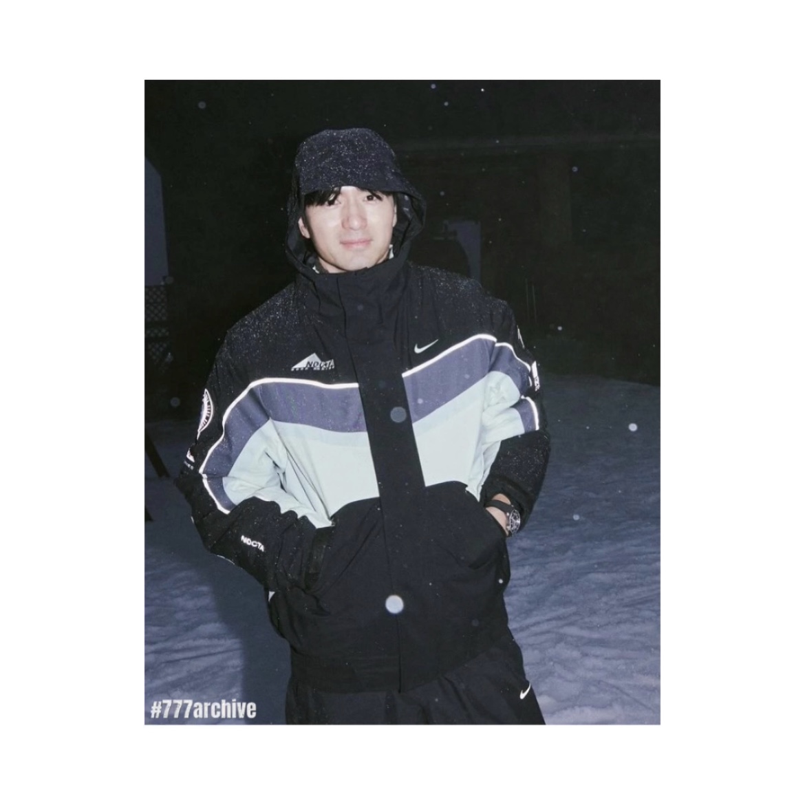 Nike x Drake Nocta 8K Peaks DLMTS 8000 Jacket Black (DV3625-010) 착용 스타일 - 2