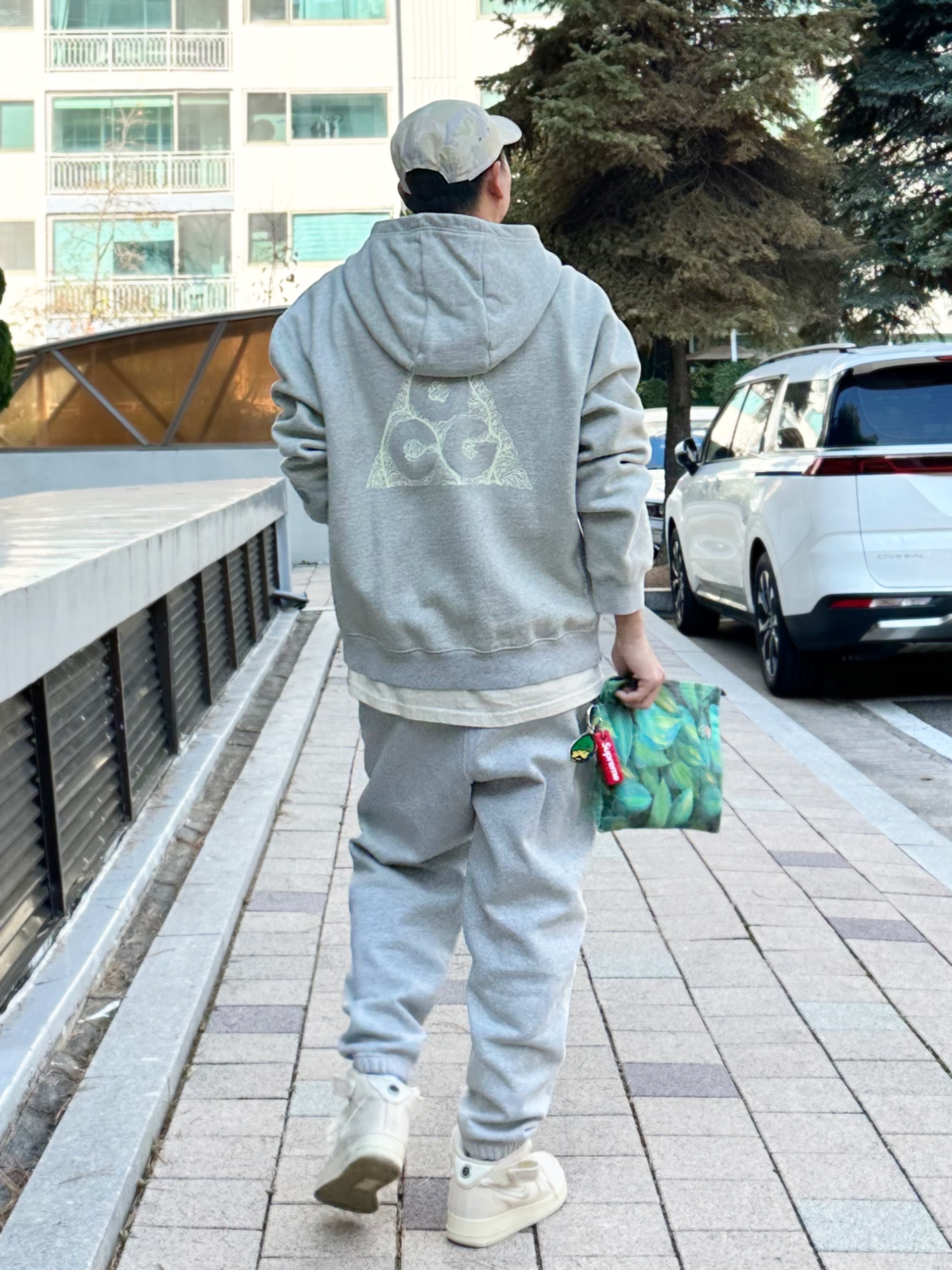 Supreme x Stone Island Reactive Ice Camo Ripstop Camp Cap Tan - 22SS, Nike ACG Therma-Fit Fleece Full Zip Hoodie Airora Grey Heather - Asia 착용 스타일