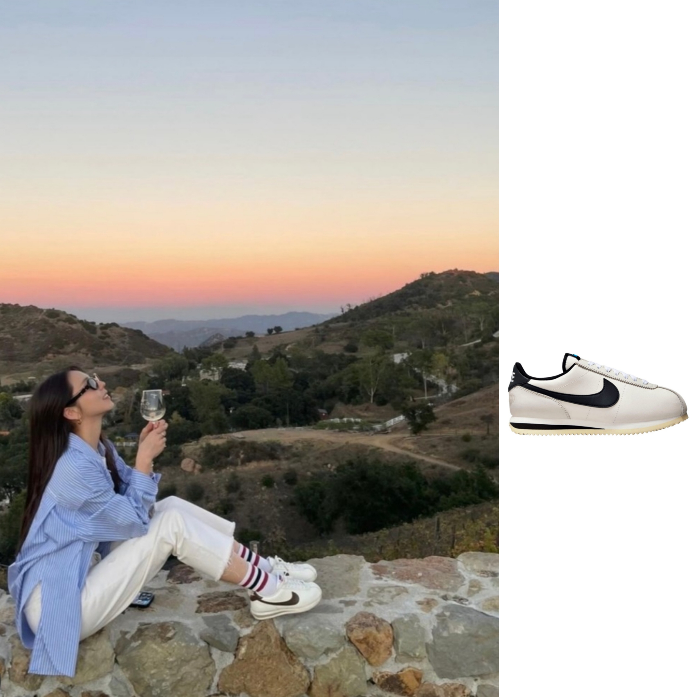 (W) Nike Cortez SE Supersonic Phantom Light Bone 착용 스타일