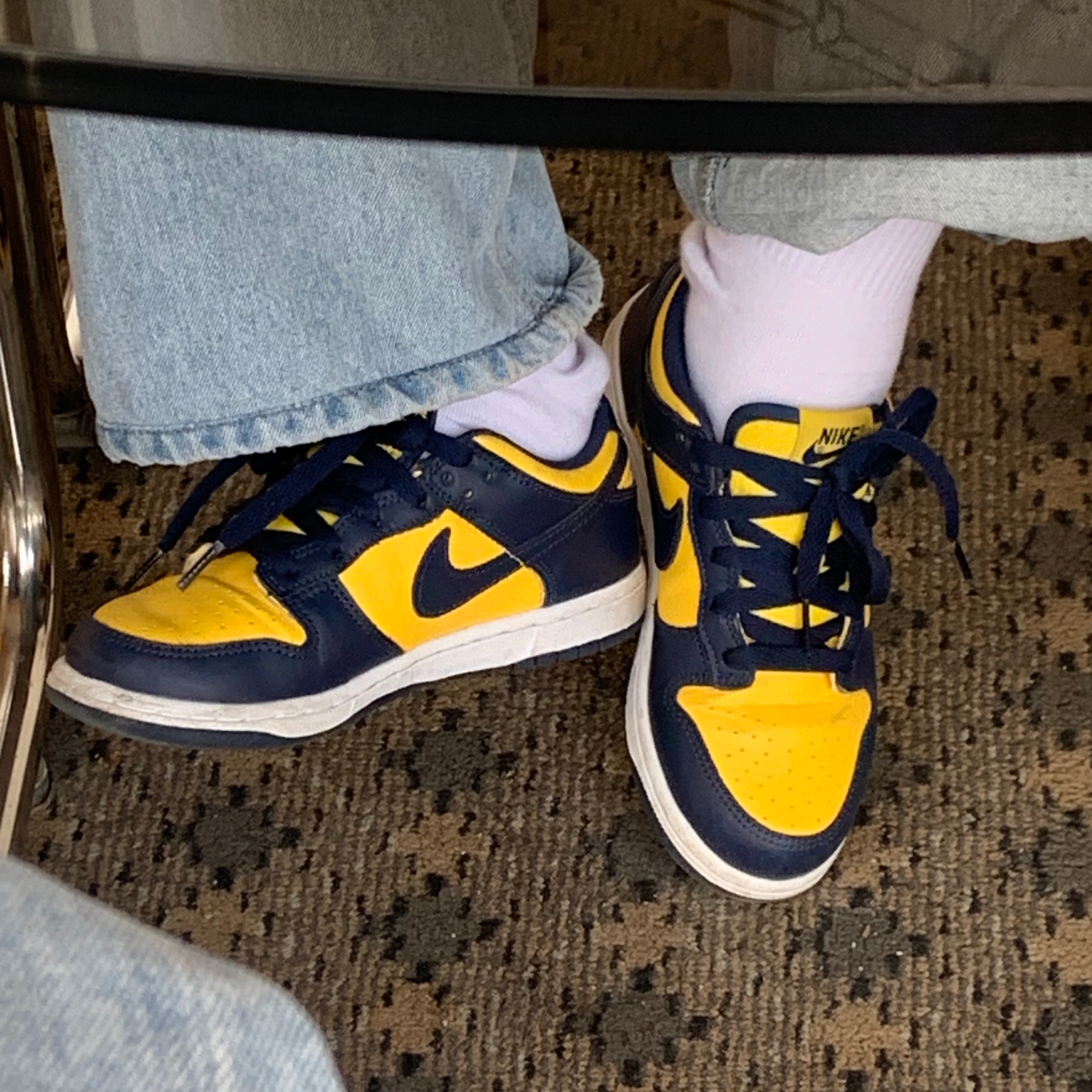 (PS) Nike Dunk Low Varsity Maize, (GS) Nike Dunk Low Varsity Maize 착용 스타일 - 1