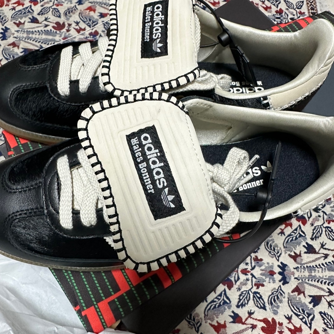 Adidas x Wales Bonner Pony Tonal Samba Core Black Cream White 착용 스타일 - 2