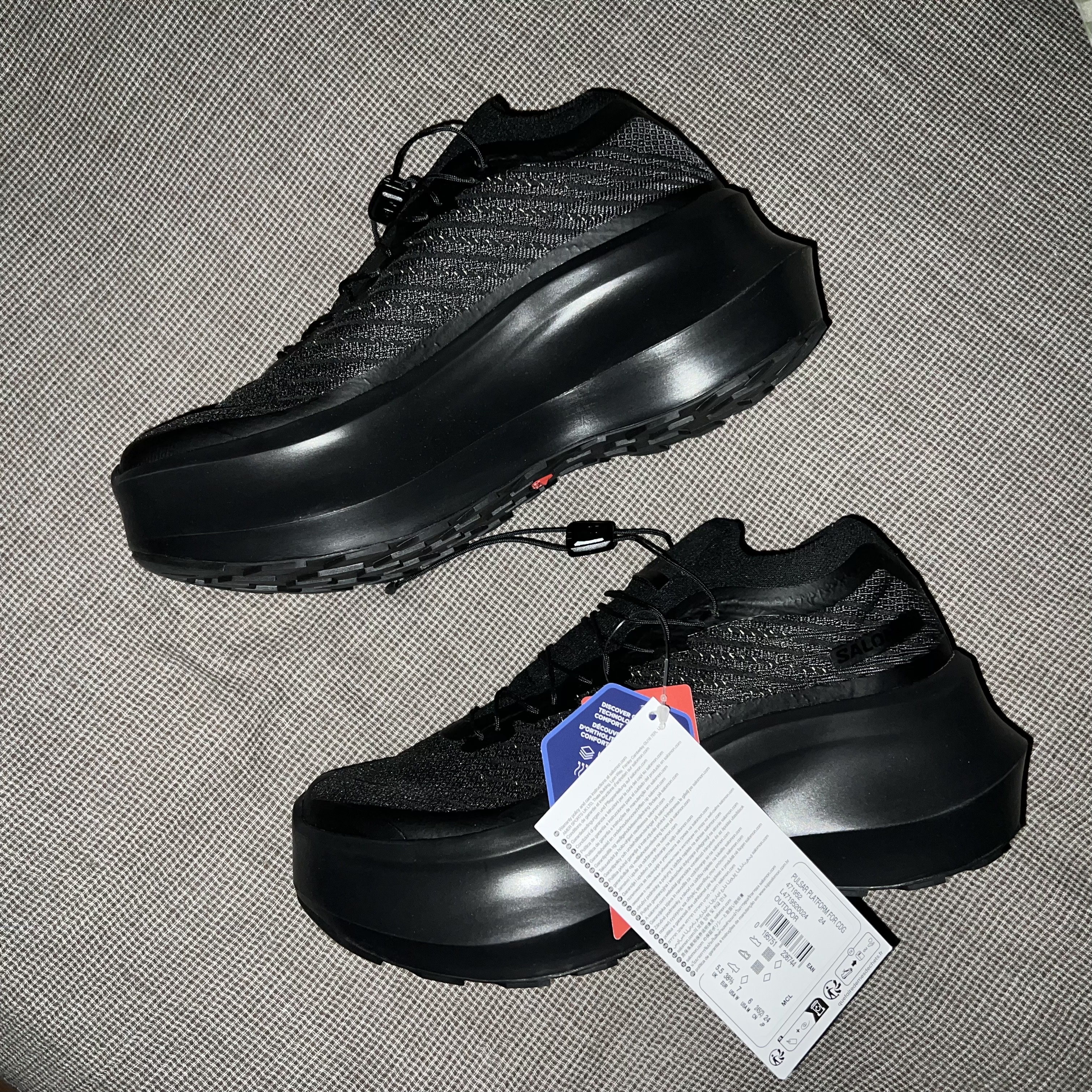 Salomon x Comme des Garcons Pulsar Platform Black 착용 스타일