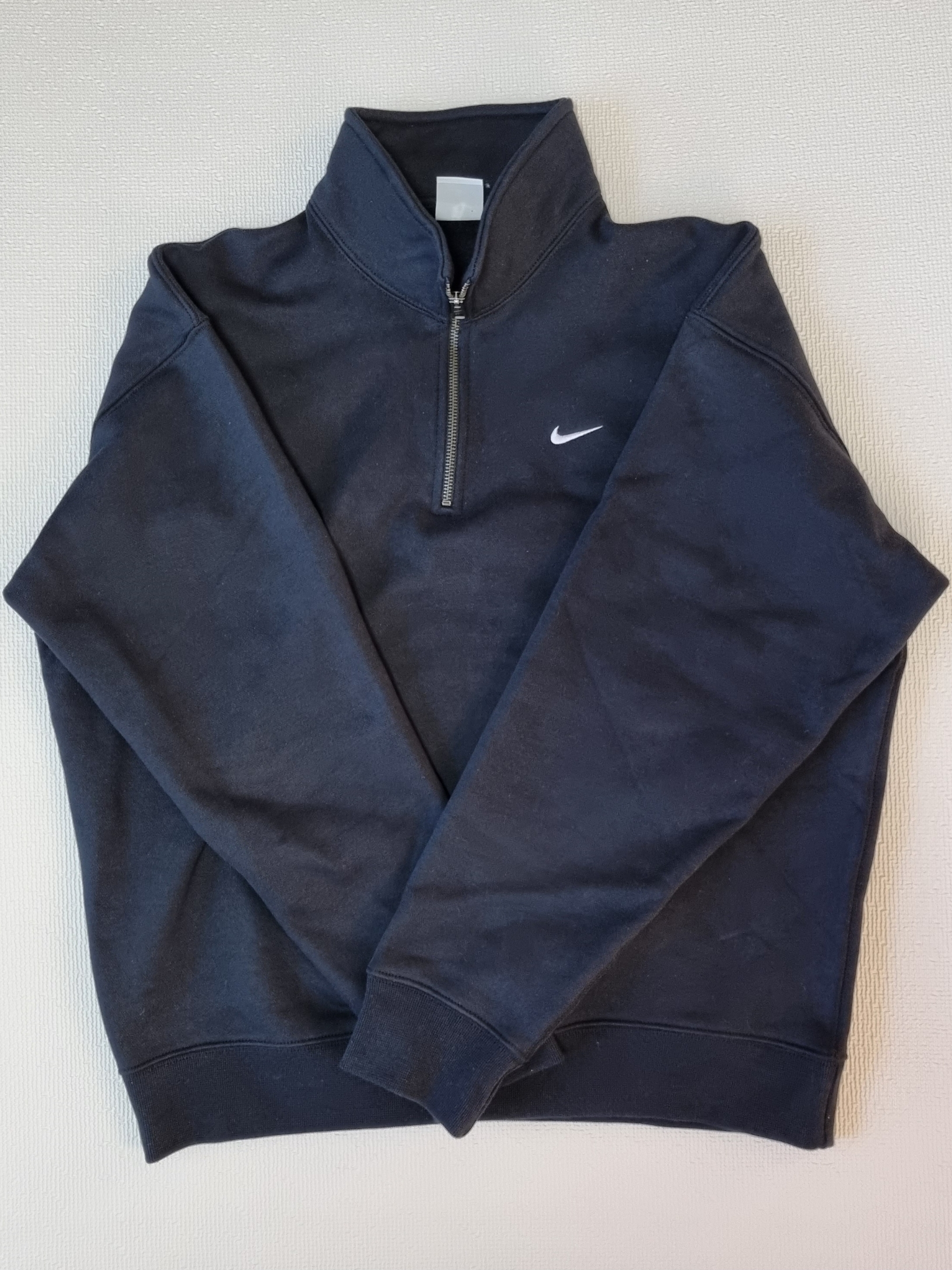 Nike NRG Solo Swoosh Heavy Weight BB Quarter Zip Top Black - Asia 착용 스타일 - 1