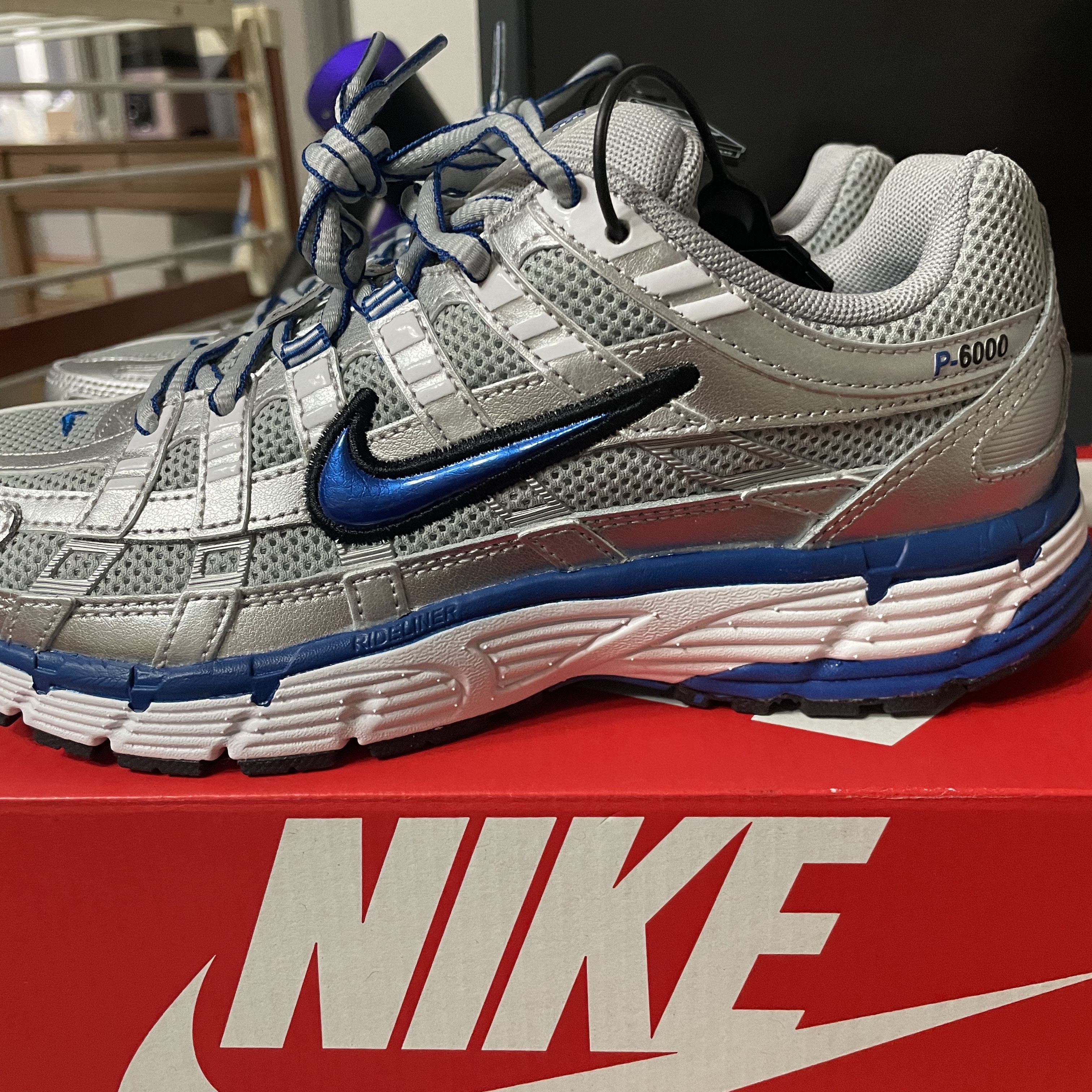 (W) Nike P-6000 Laser Blue 착용 스타일 - 1