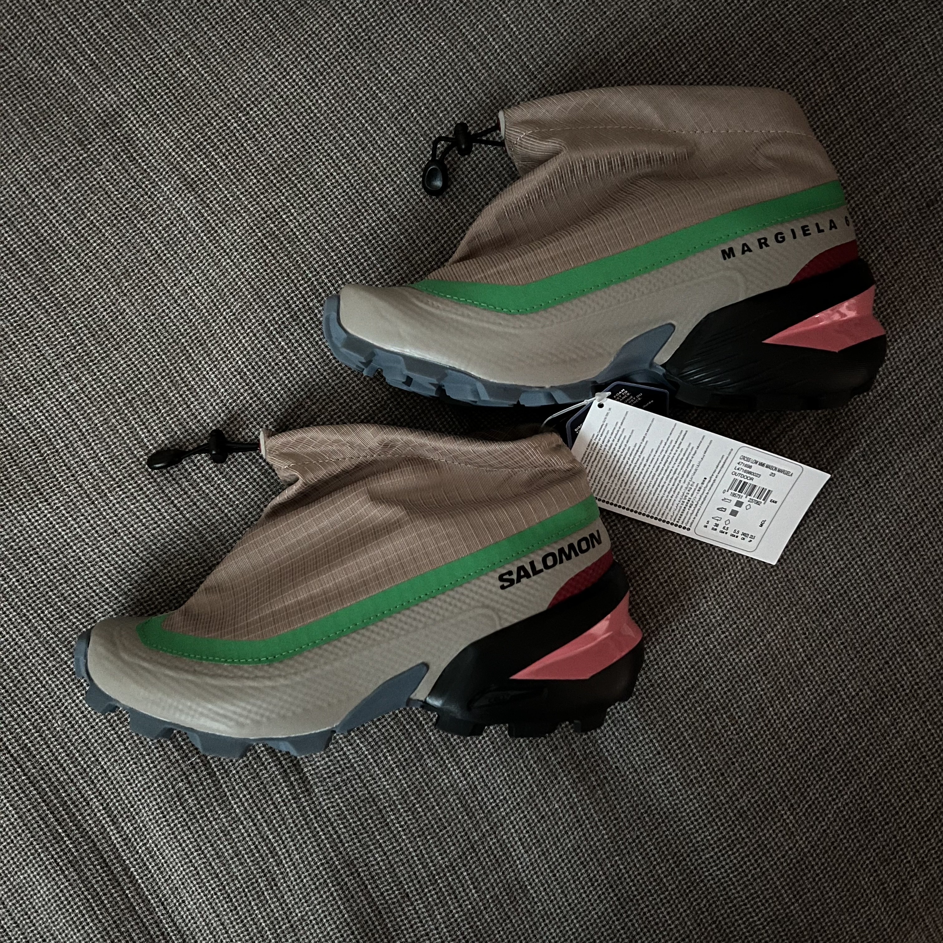 Salomon x MM6 Maison Margiela Cross Low Kelp Vintage Khaki 착용 스타일