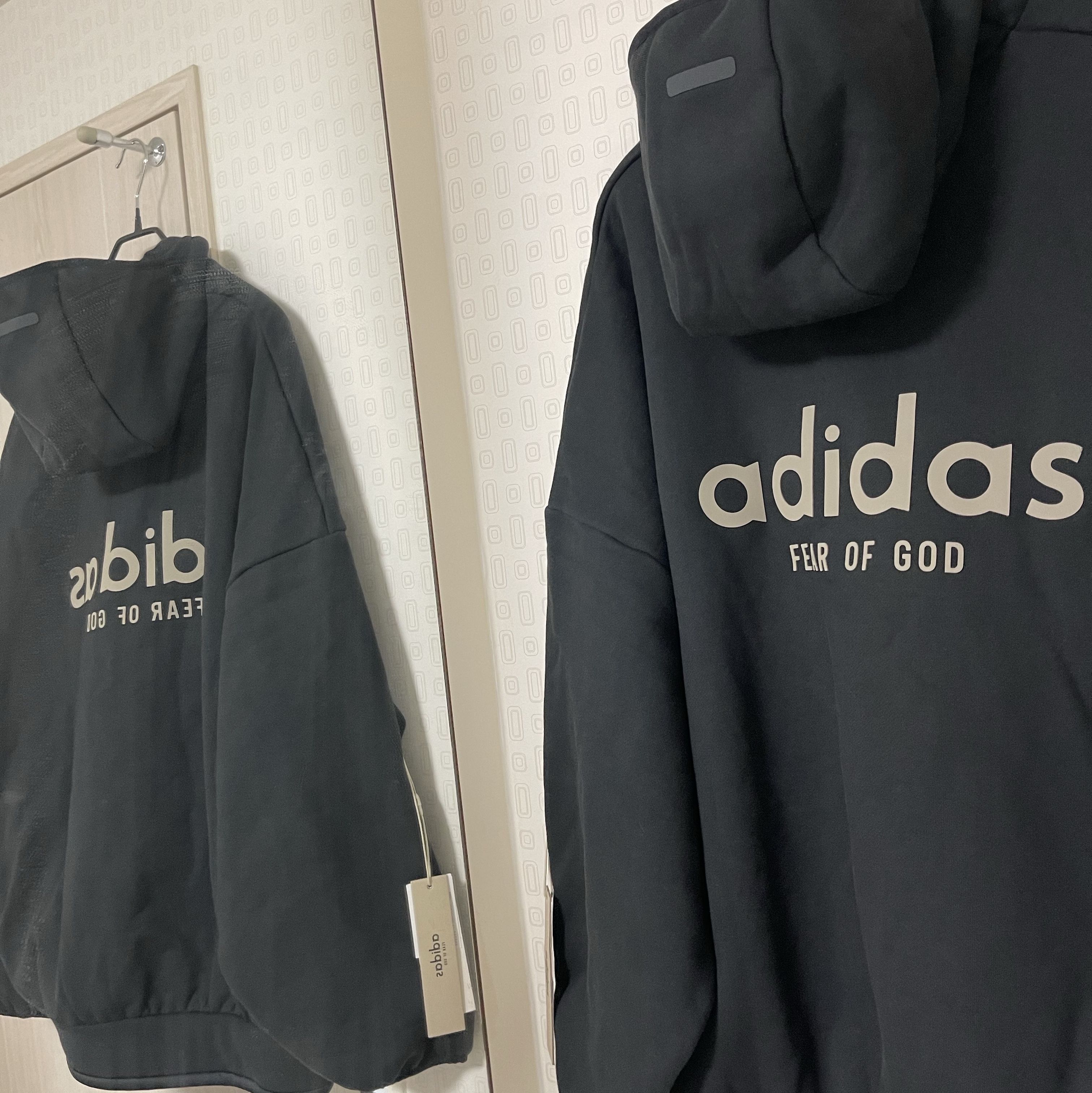 Adidas x Fear of God Athletics Heavy Fleece Hoodie Black - KR Sizing 착용 스타일