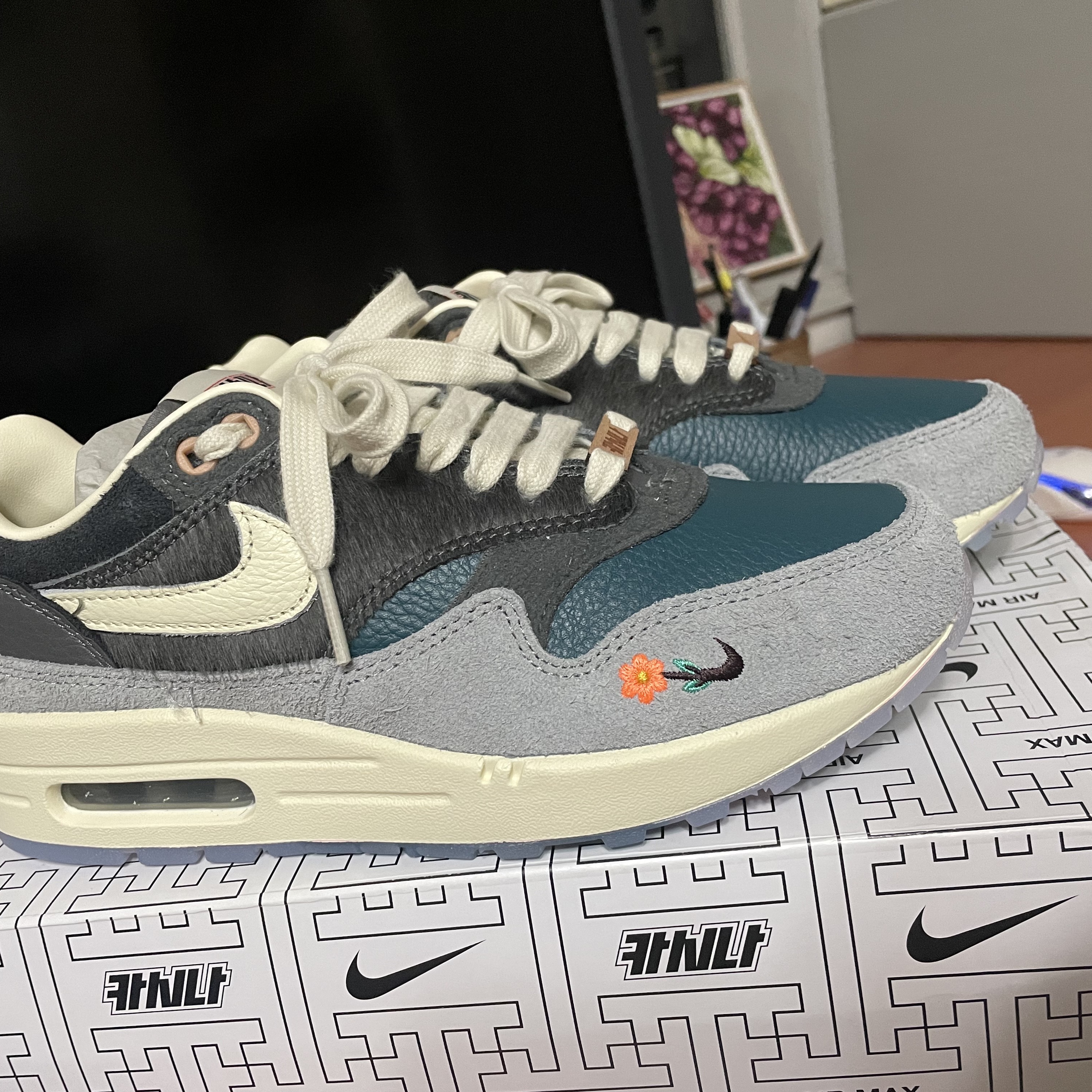 Nike x Kasina Air Max 1 SP Won-Ang Particle Grey 착용 스타일 - 2