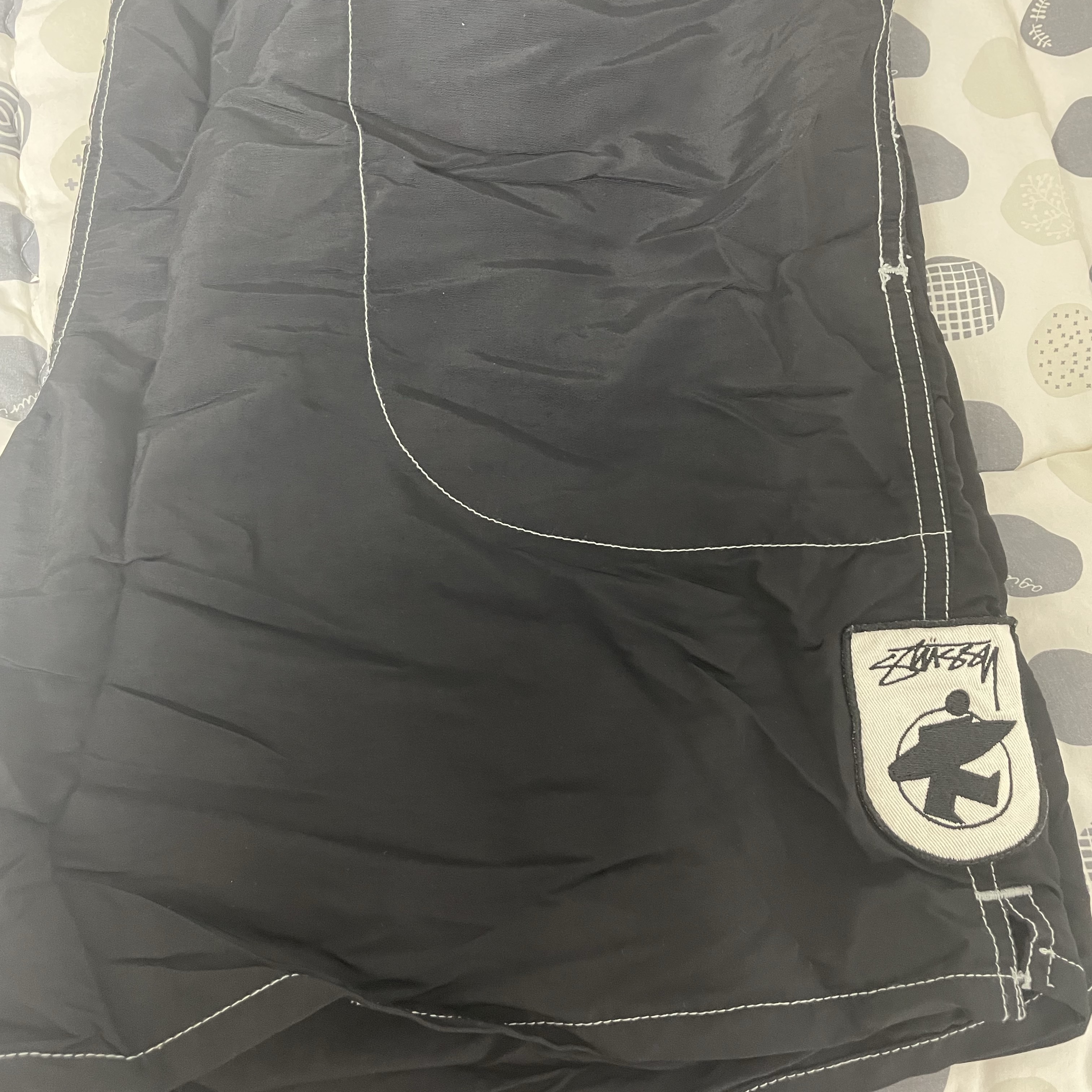 Stussy Surfman Water Shorts Black 착용 스타일