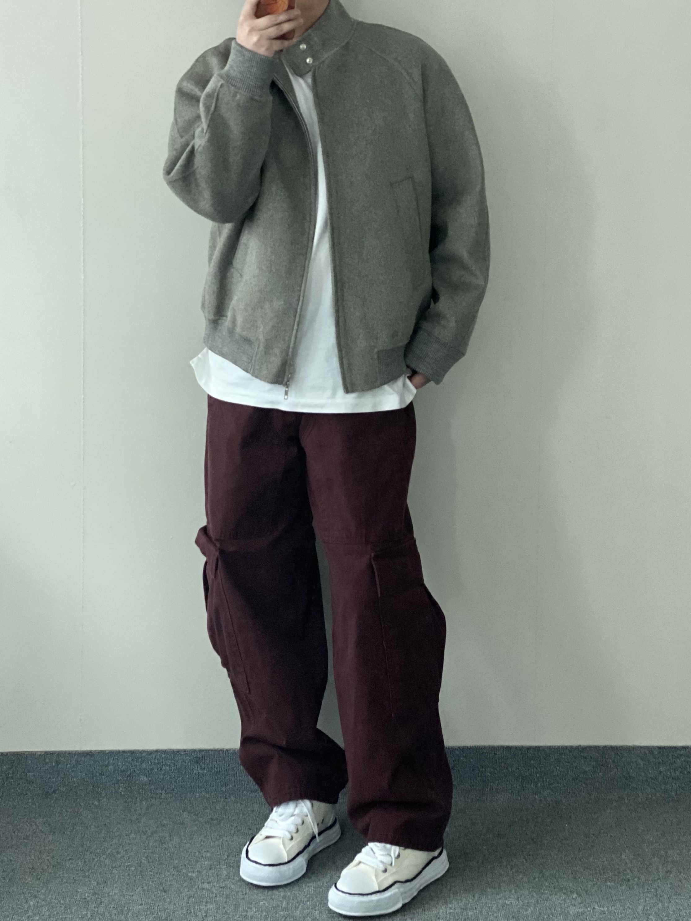 Maison Mihara Yasuhiro Peterson OG Sole Canvas Low Sneakers White 착용 스타일