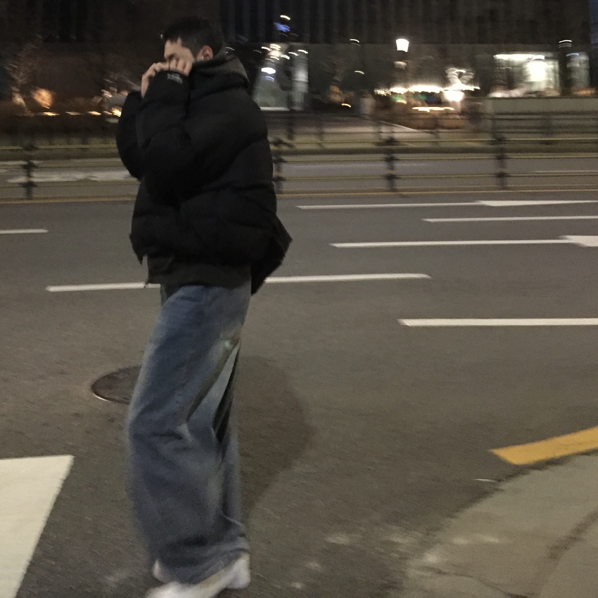 Undermycar Mu.15 Anti Fxxking Logo Play Triple Logo Crop Padding Jacket Black, Undermycar Mu.11 Anti Fxxking Logo Play Oversized Pigment Hood Zip-up Gray 착용 스타일 - 2