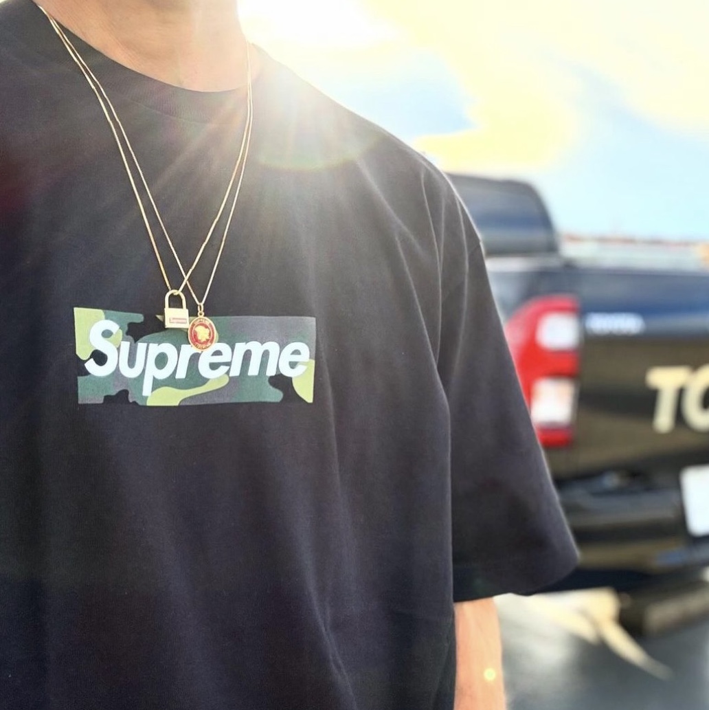 Supreme Box Logo T-Shirt Black - 23FW 착용 스타일