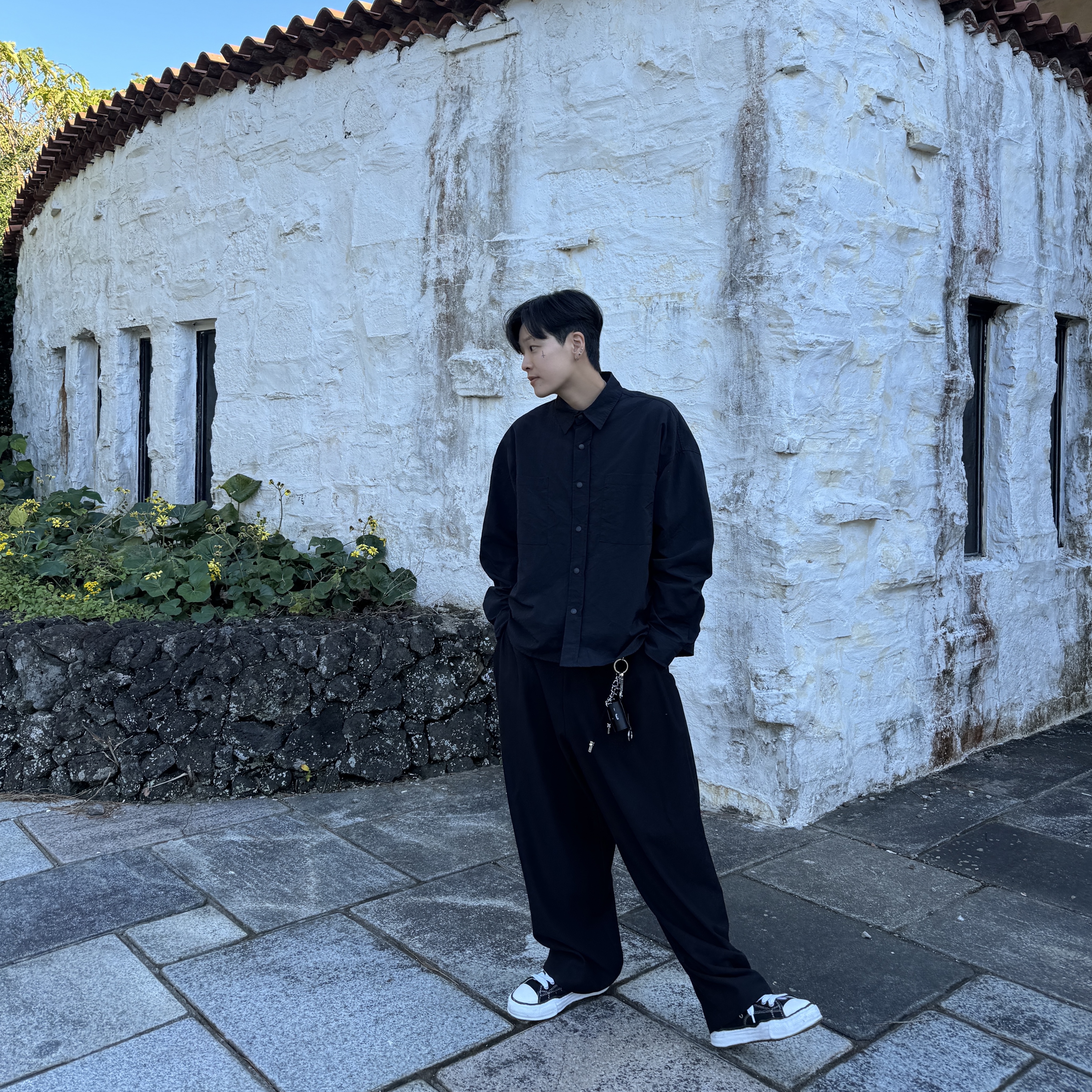 Maison Mihara Yasuhiro Peterson OG Sole Canvas Low Sneakers Black, Leica D-Lux 7 Silver Anodized (Korean Ver.) 착용 스타일 - 2