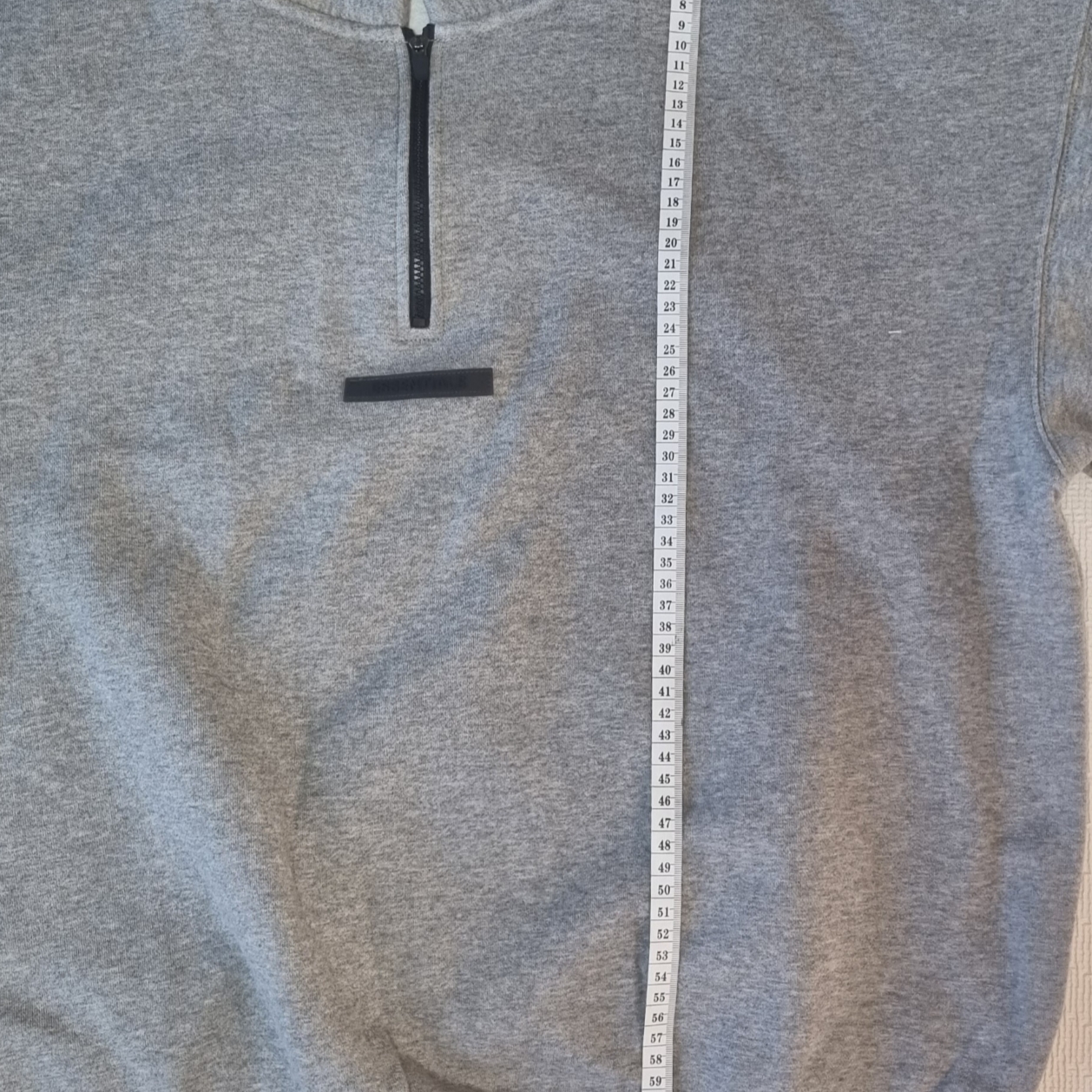 Essentials Mockneck Half-Zip Heather Oatmeal - 21SS 착용 스타일 - 2