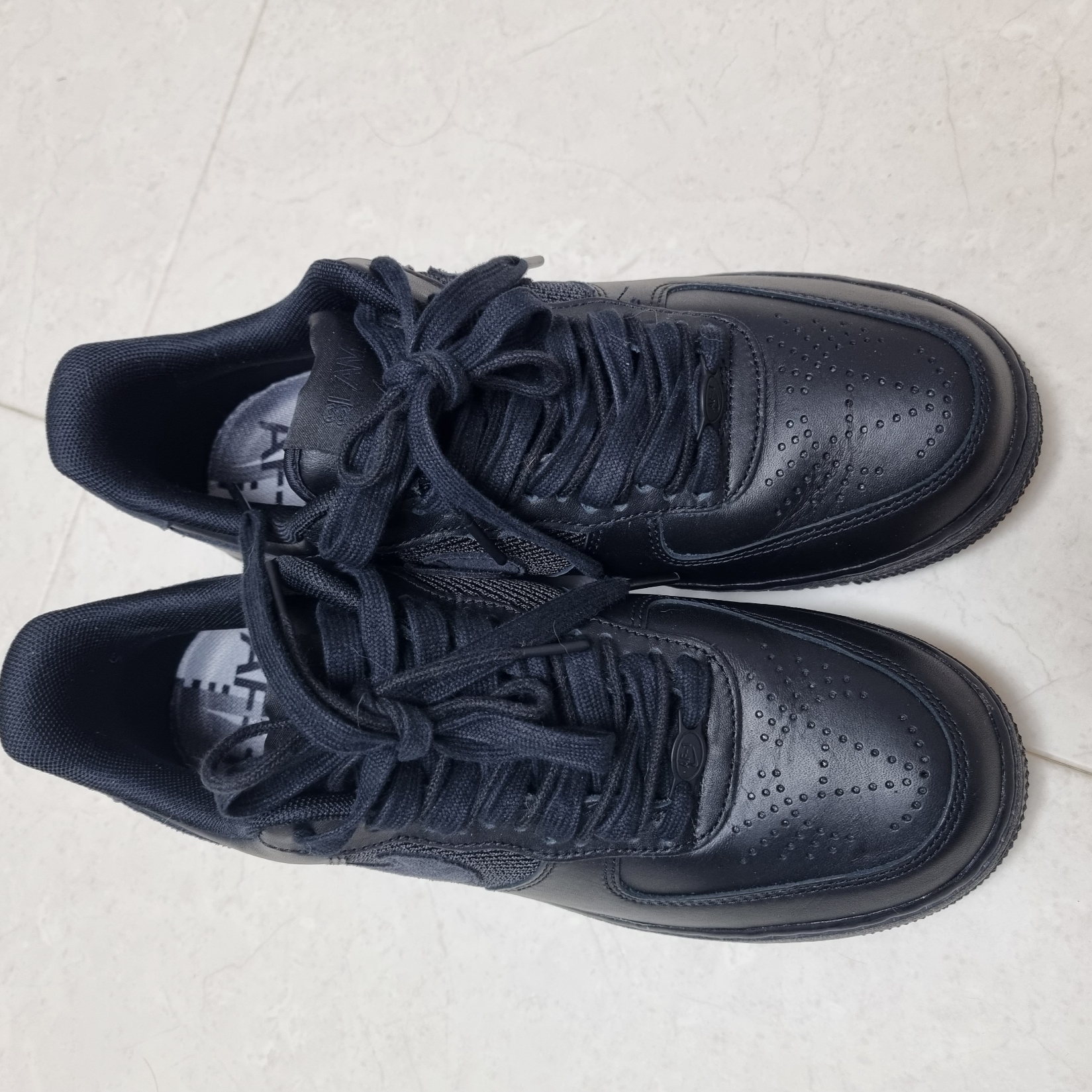 Nike x Slam Jam Air Force 1 Low SP Black Off Noir 착용 스타일 - 1