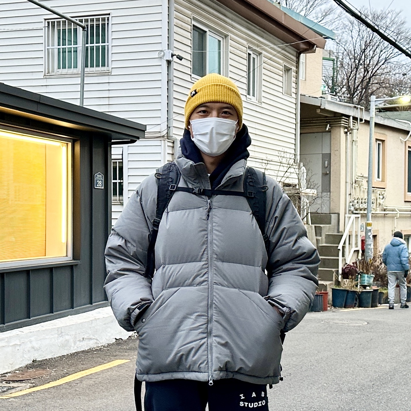 Nike ACG Karst Backpack Black Peat Moss, IAB Studio Hoodie Navy - 21SS 착용 스타일 - 4
