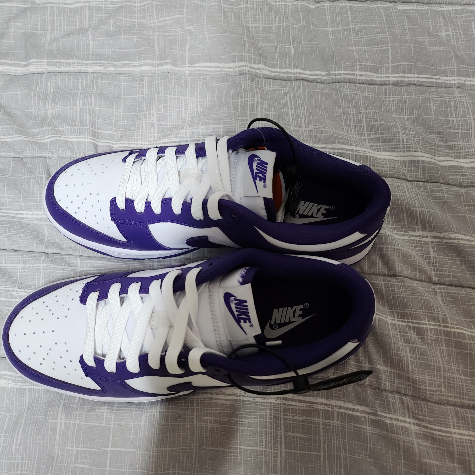 Nike Dunk Low Retro Championship Court Purple 착용 스타일 - 5