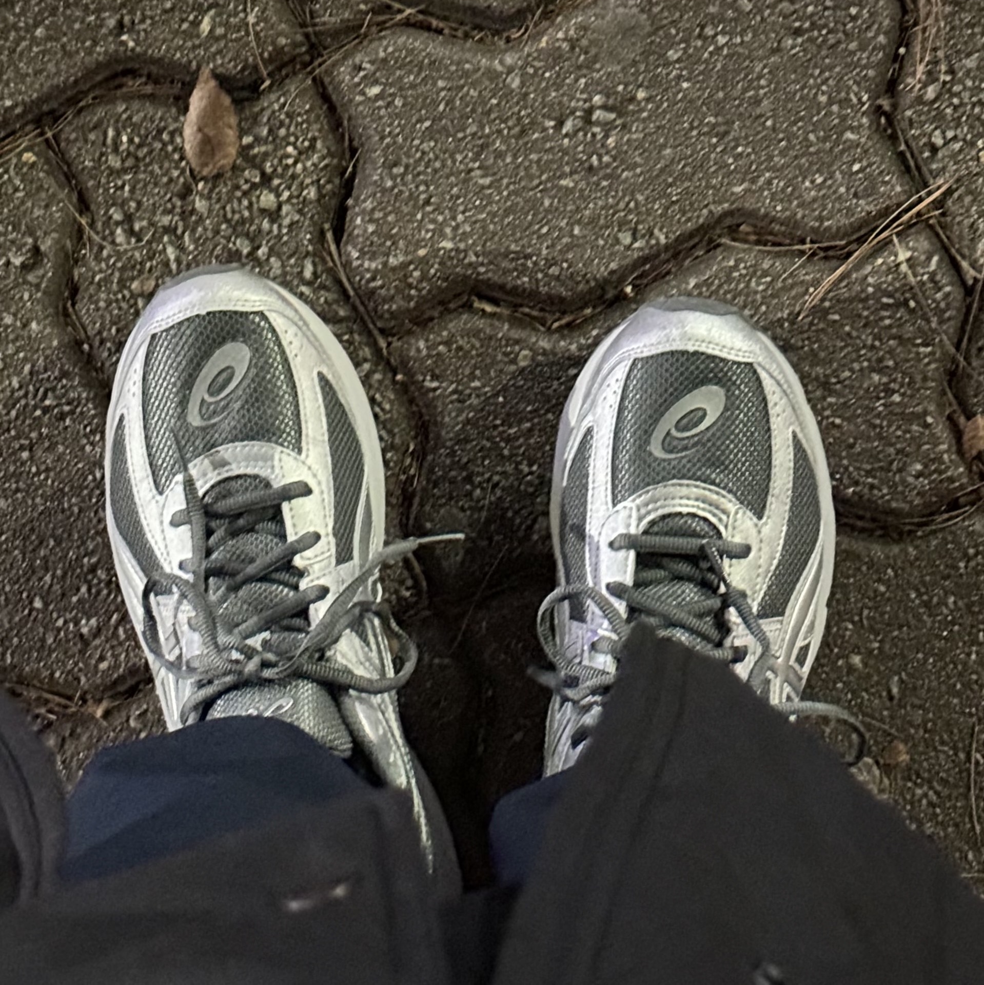 Asics Jog 100 S SMU Sheet Rock Pure Silver - 2E Wide 착용 스타일