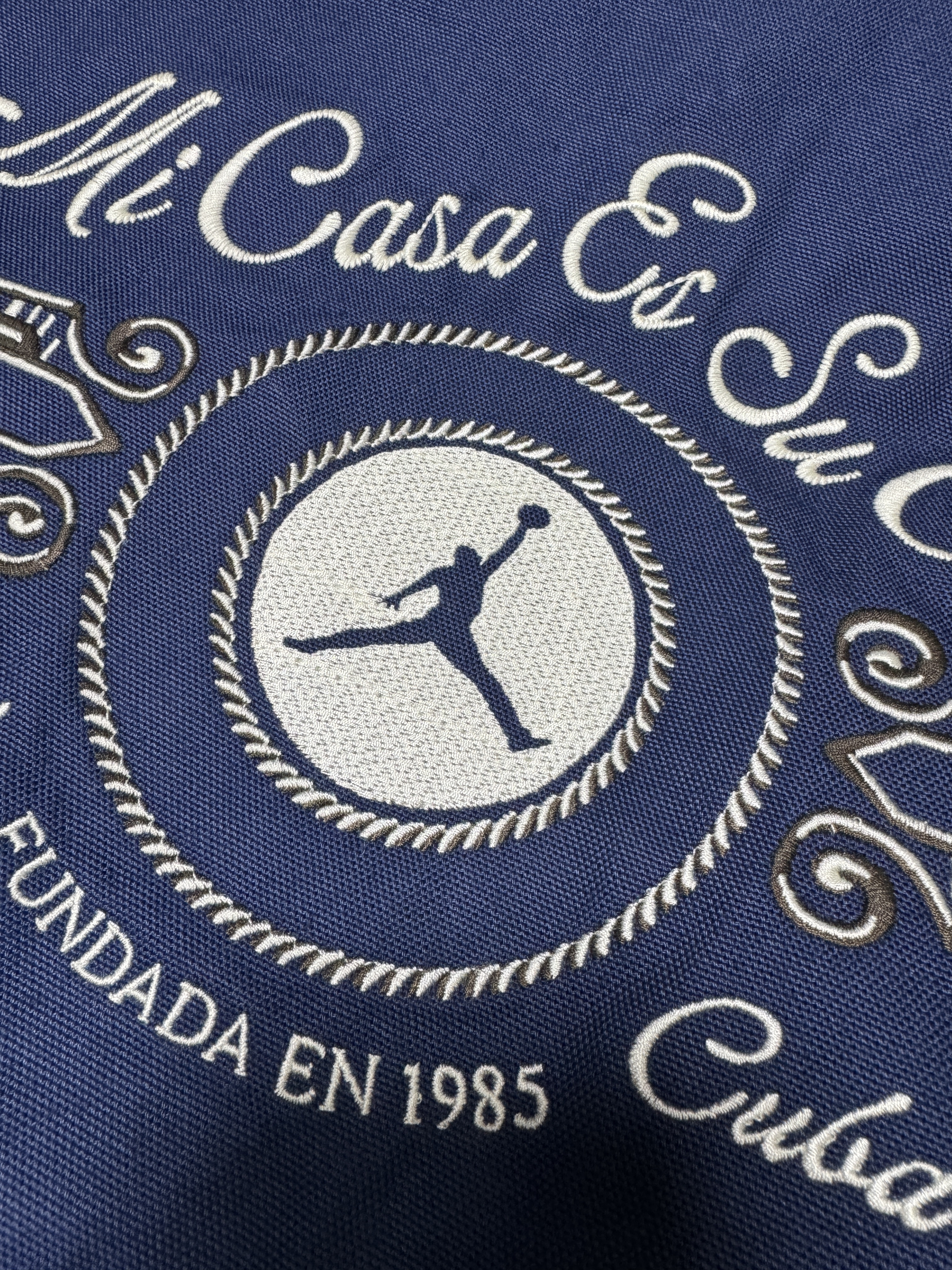 Jordan x SoleFly Mi Casa es Su Casa Coaches Jacket Midnight Navy (FQ3804-410) 착용 스타일