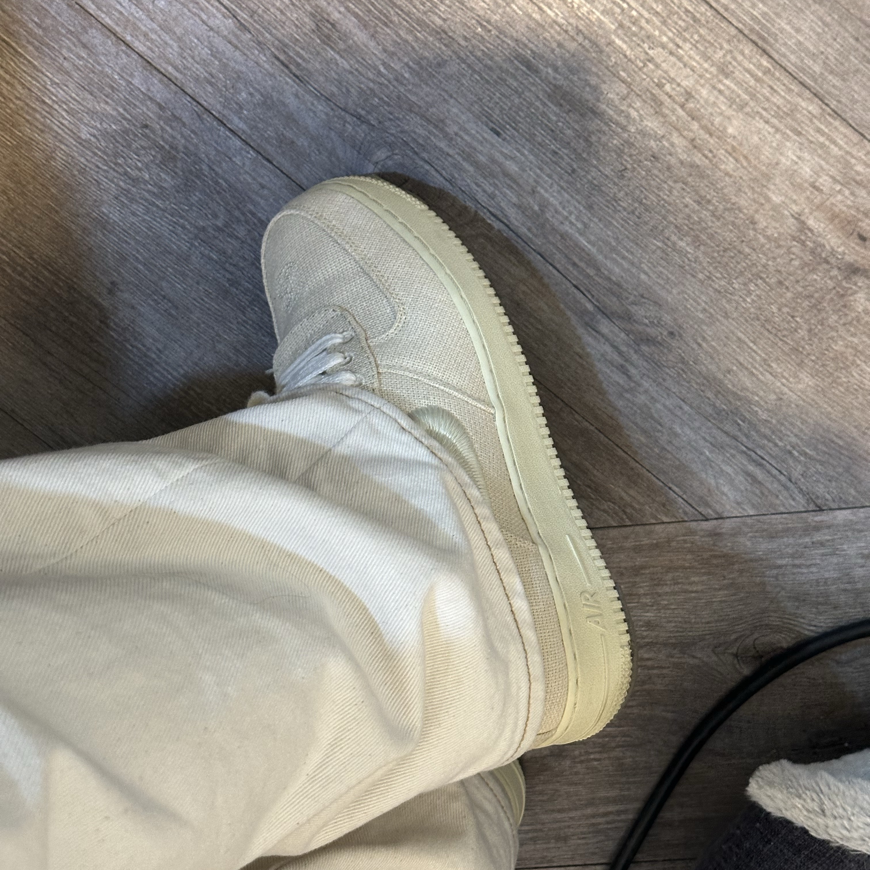 Nike x Stussy Air Force 1 '07 Mid SP Fossil, Nike x Stussy Air Force 1 Low Fossil 착용 스타일 - 2