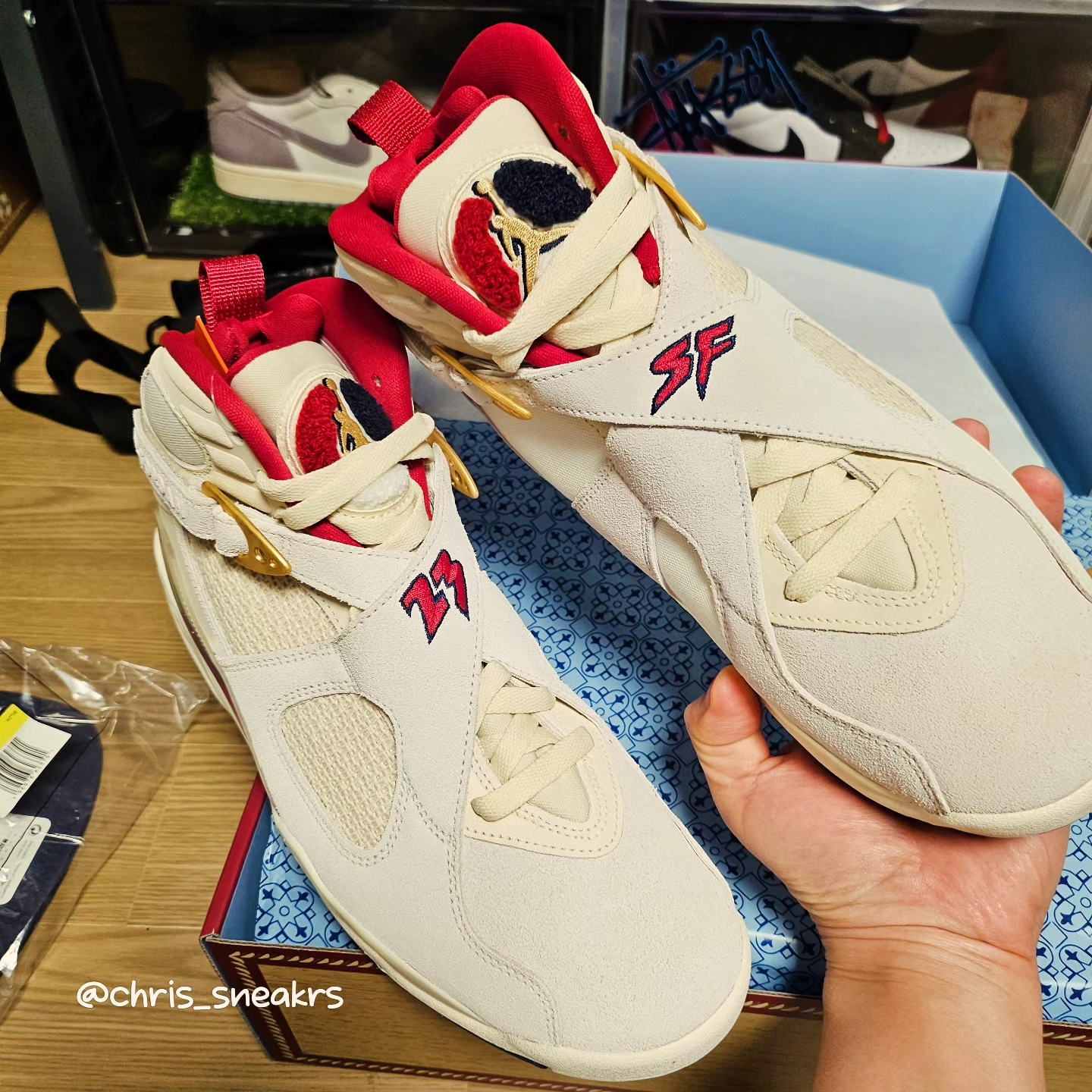 Jordan 8 x SoleFly Retro SP Mi Casa es Su Casa, Jordan x SoleFly Pro Unstructured SF Cap Fossil Midnight Navy 착용 스타일 - 2