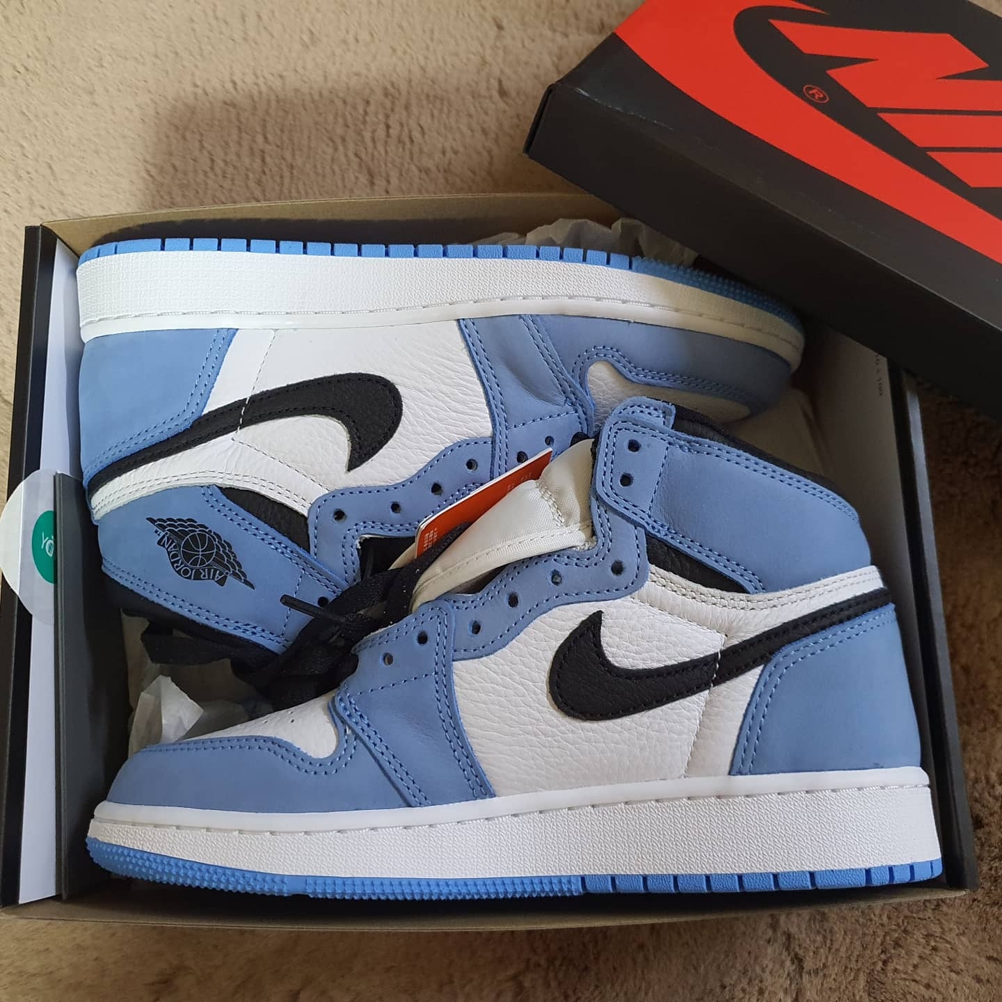 (GS) Jordan 1 Retro High OG University Blue, Jordan 1 Retro High OG University Blue 착용 스타일