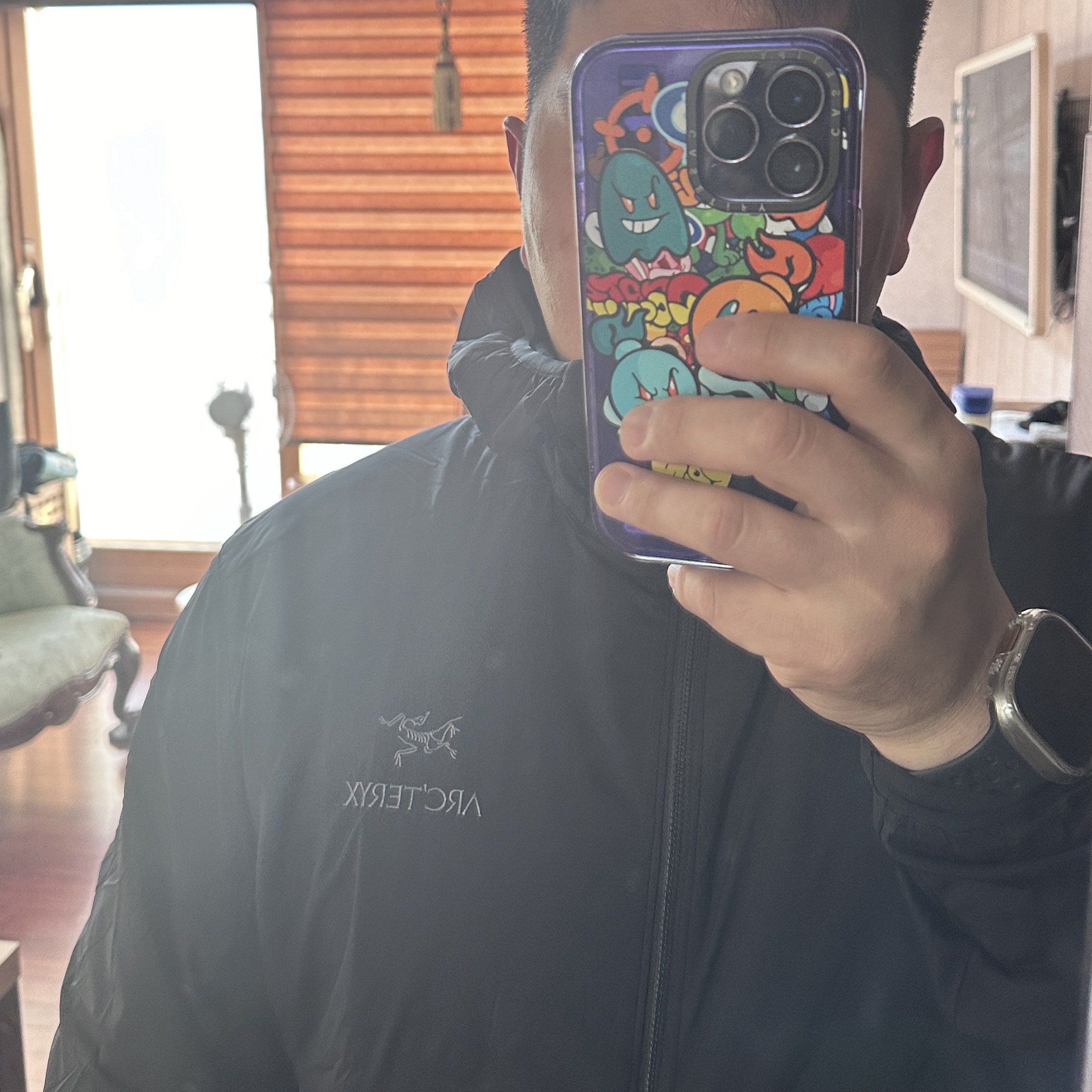 Arc'teryx Atom LT Hoody Black 착용 스타일