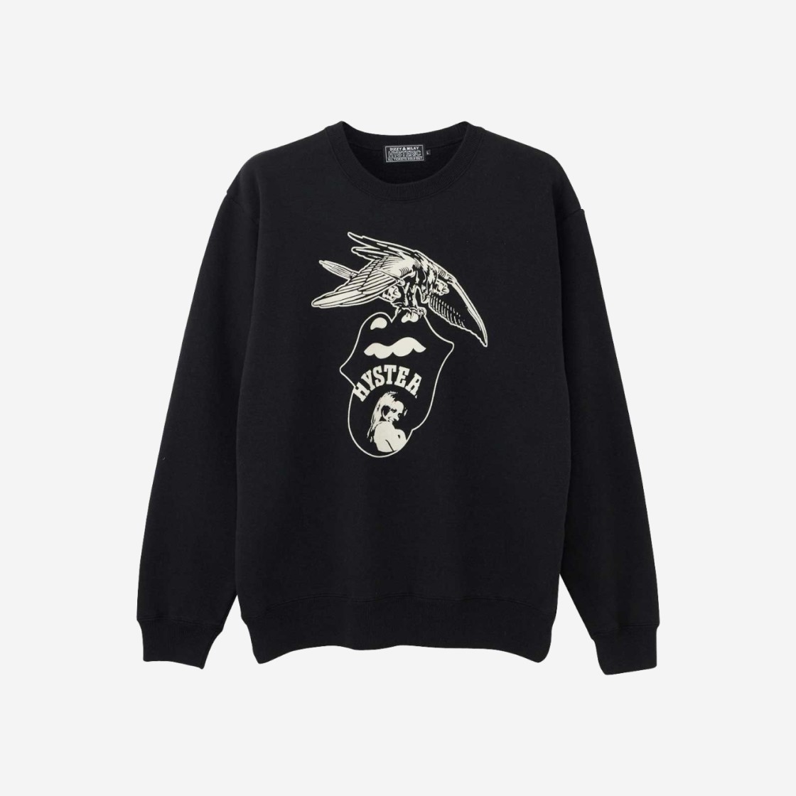 Hysteric Glamour x The Rolling Stones 1975 Sweat Black 상세 이미지 1