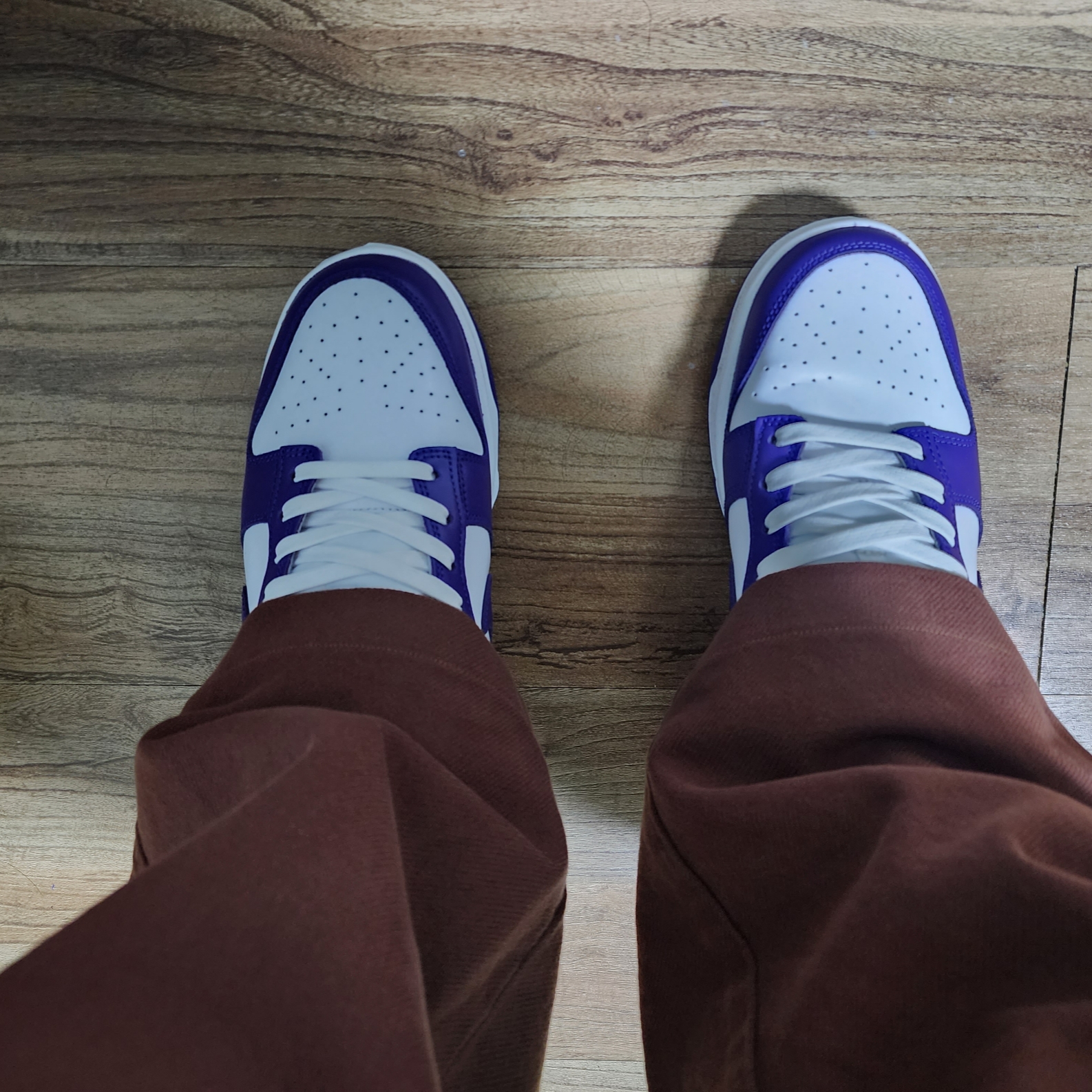 Nike Dunk Low Retro Championship Court Purple 착용 스타일 - 6