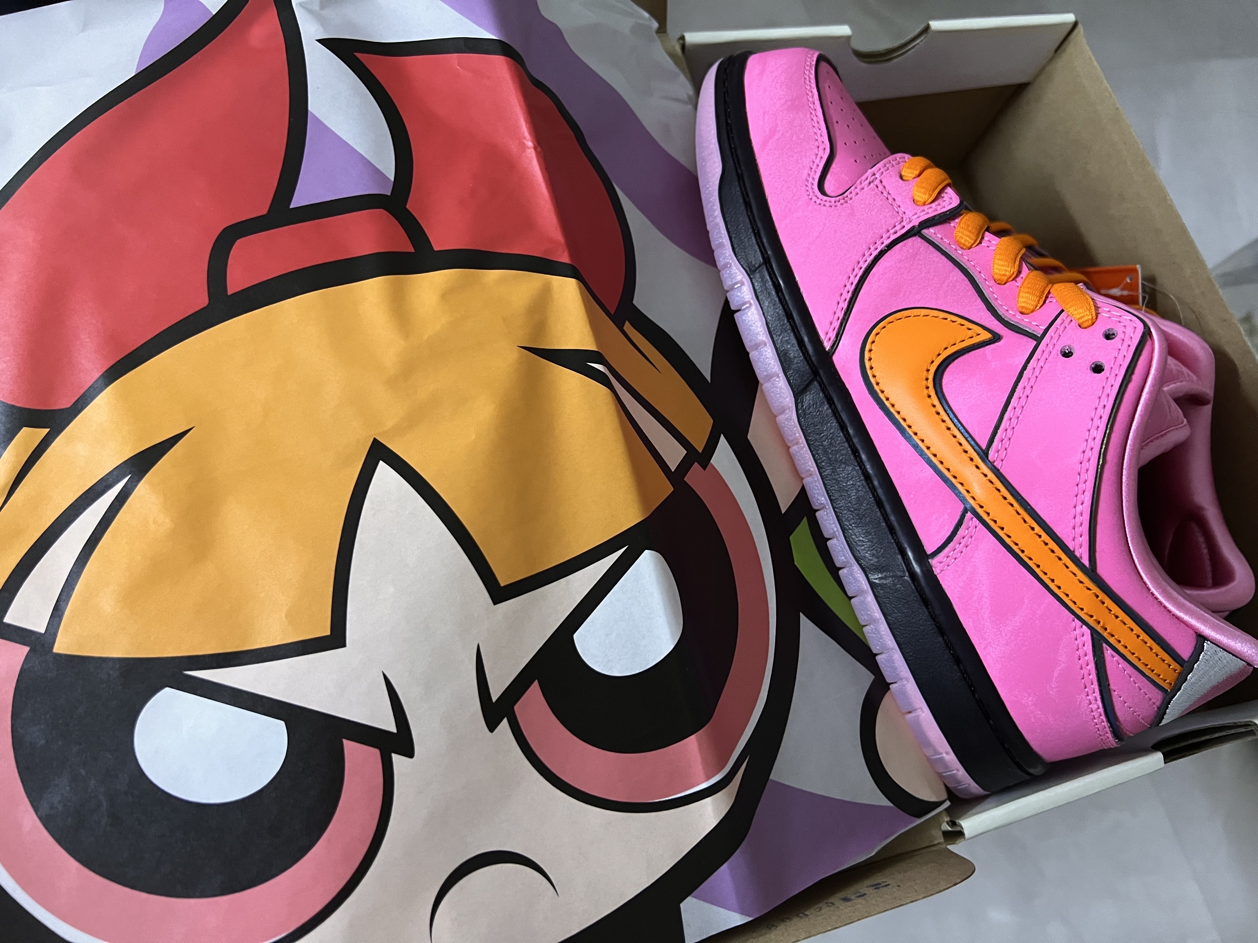 Nike x The Powerpuff Girls SB Dunk Low Pro QS Blossom 착용 스타일 - 2