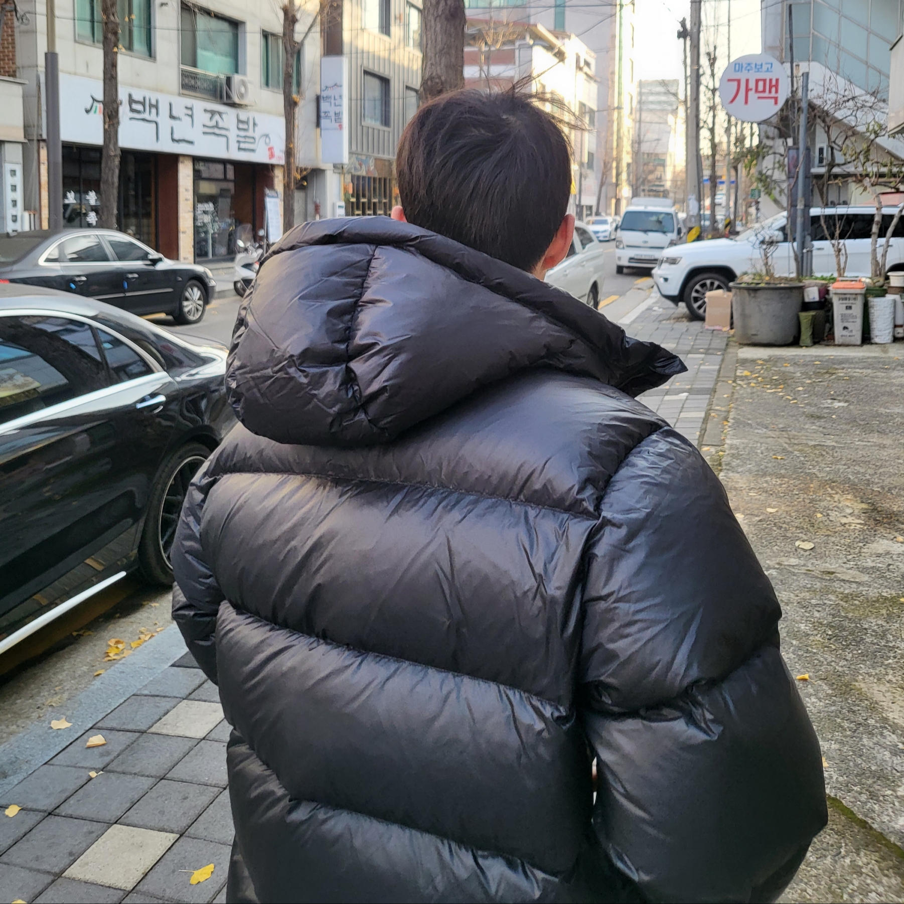 Stussy Down Parka Micro Ripstop Phantom Black 착용 스타일