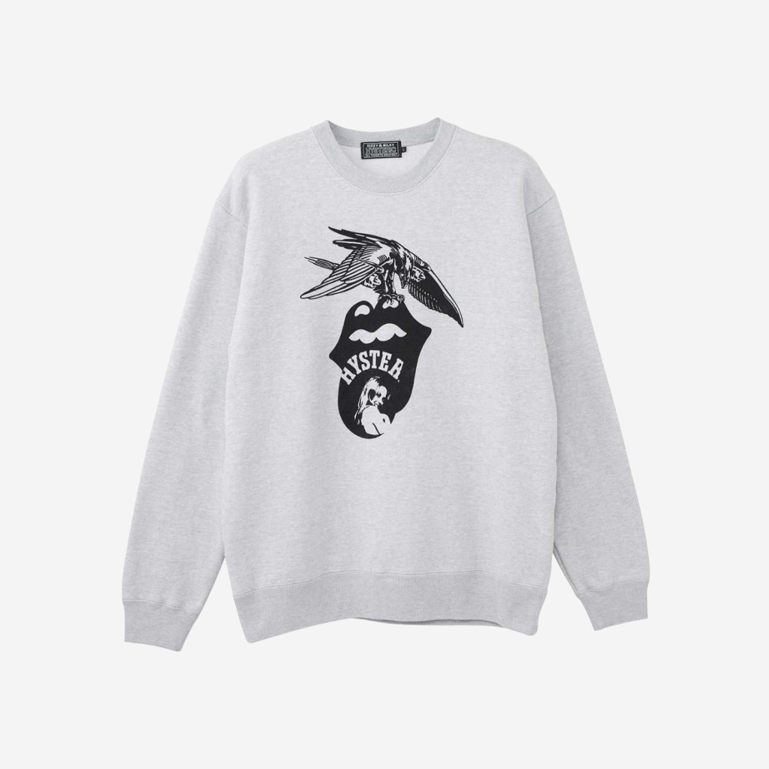 Hysteric Glamour x The Rolling Stones 1975 Sweat Top Gray 상세 이미지 1