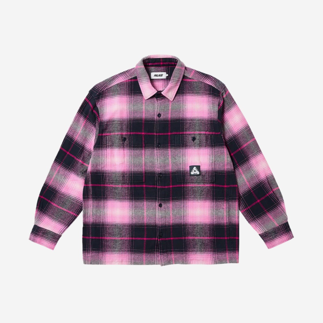 Palace Work Shirt Navy Pink - 23FW 상세 이미지 1