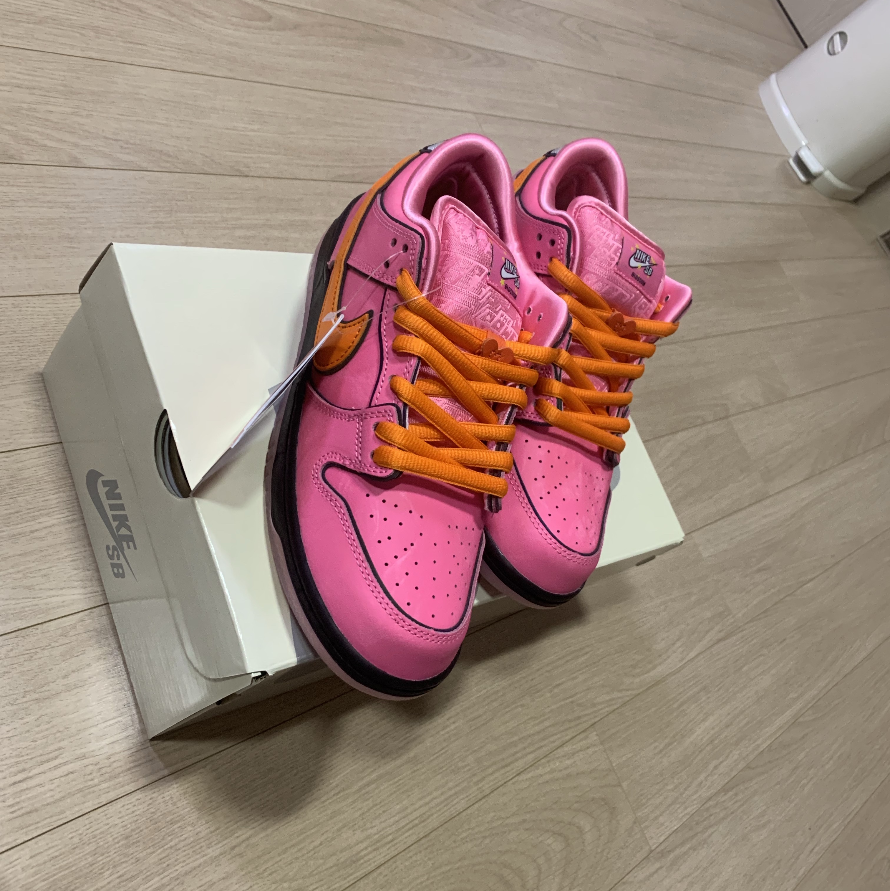 Nike x The Powerpuff Girls SB Dunk Low Pro QS Blossom 착용 스타일 - 2