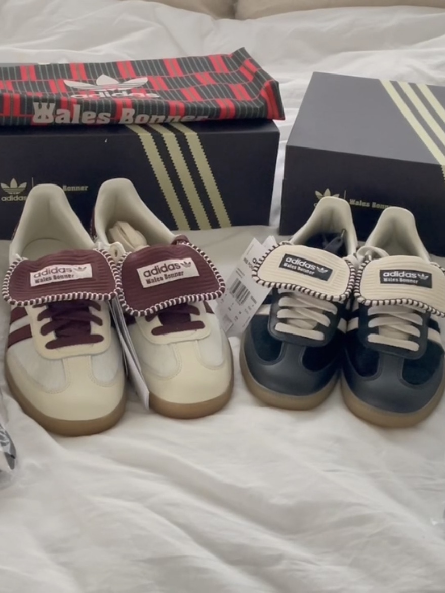 Adidas x Wales Bonner Pony Tonal Samba Cream White Mystery Brown, Adidas x Wales Bonner Pony Tonal Samba Core Black Cream White 착용 스타일