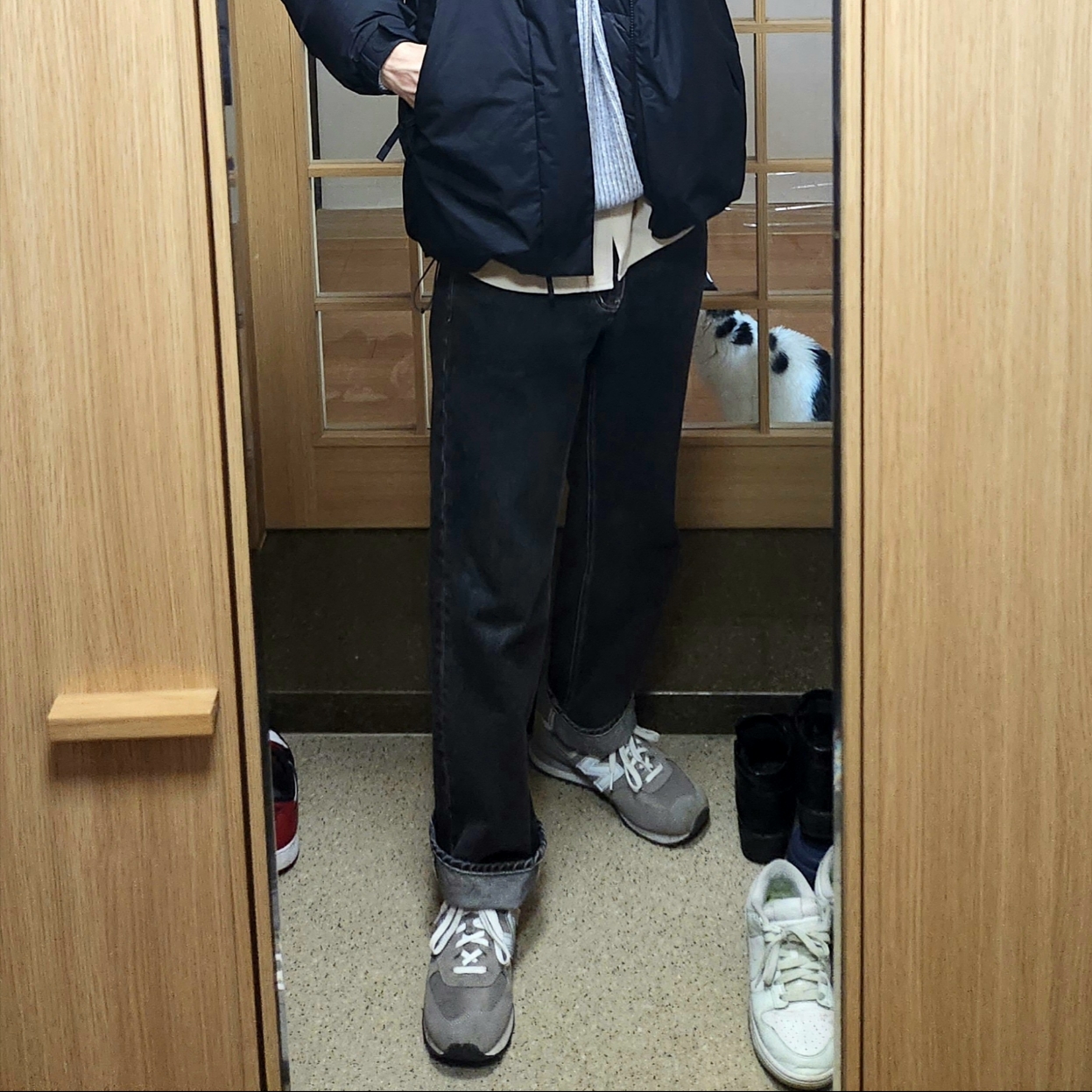 New Balance 574 Grey - D Standard 착용 스타일