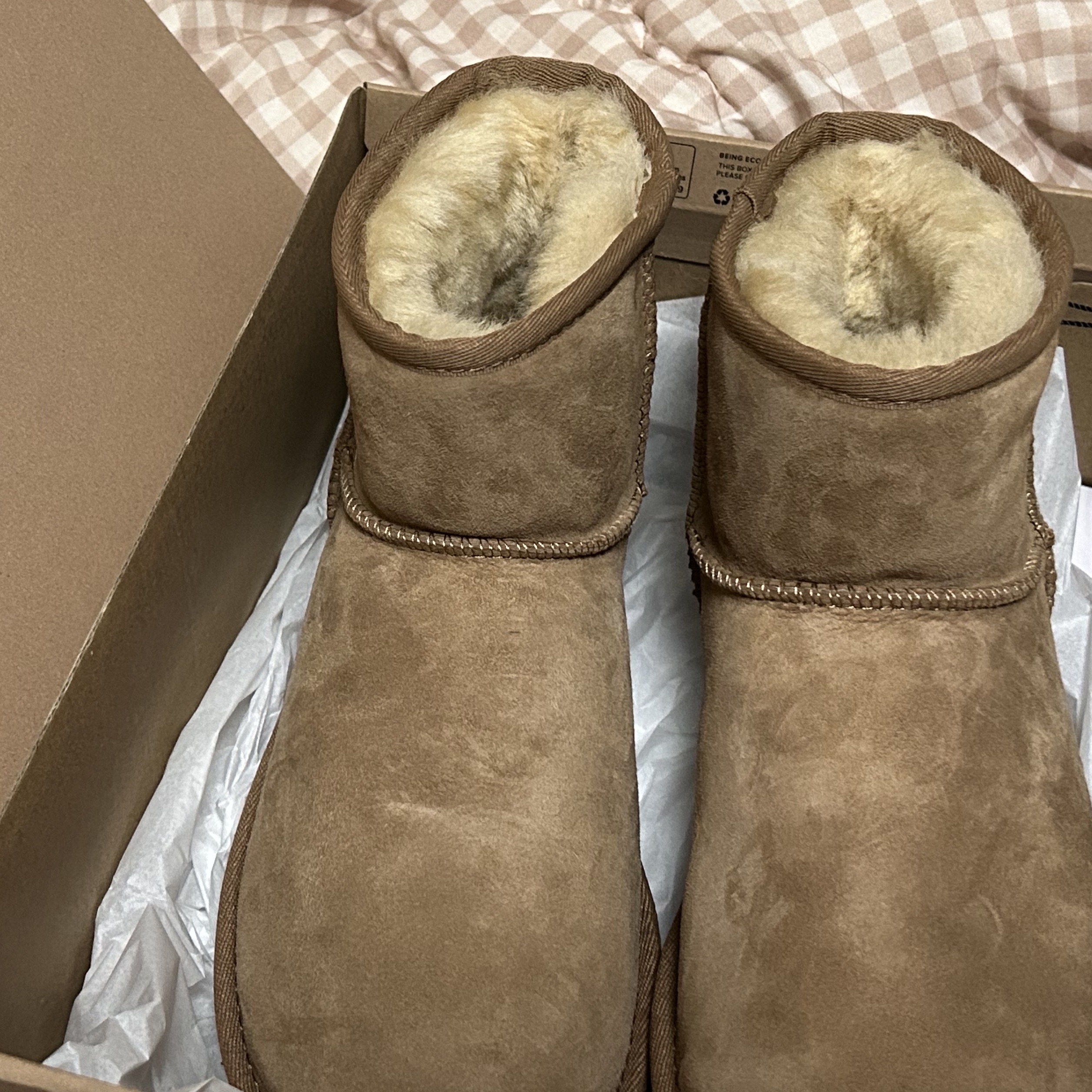 (W) UGG Classic Mini II Boots Chestnut 착용 스타일